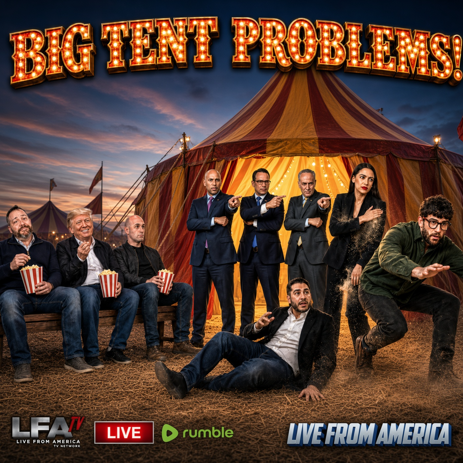 BIG TENT PROBLEMS! | LIVE FROM AMERICA 8.27.26 11AM