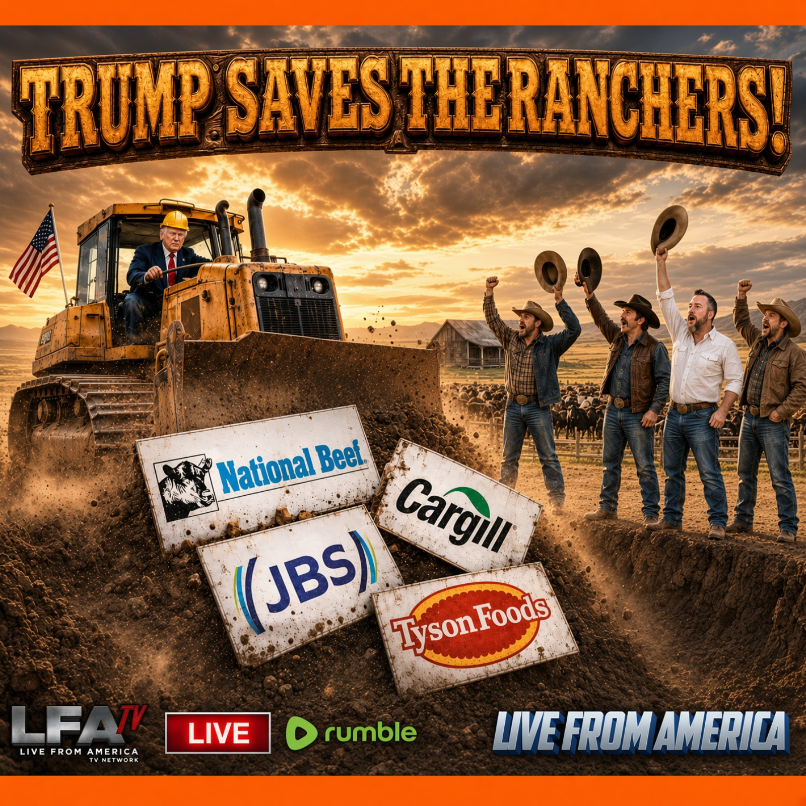 TRUMP SAVES RANCHERS! | LIVE FROM AMERICA 8.28.26 11AM