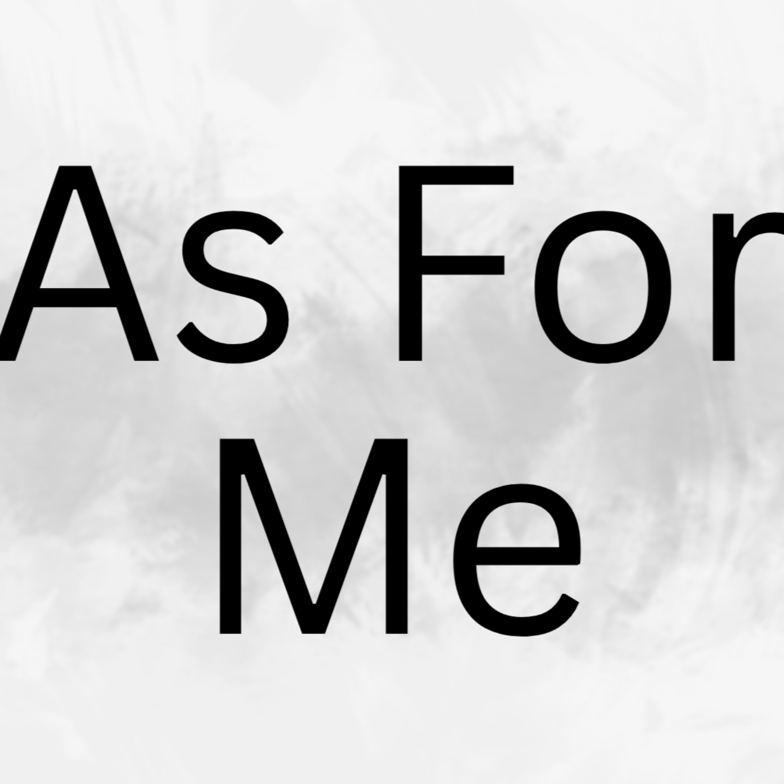 As For Me episode artwork