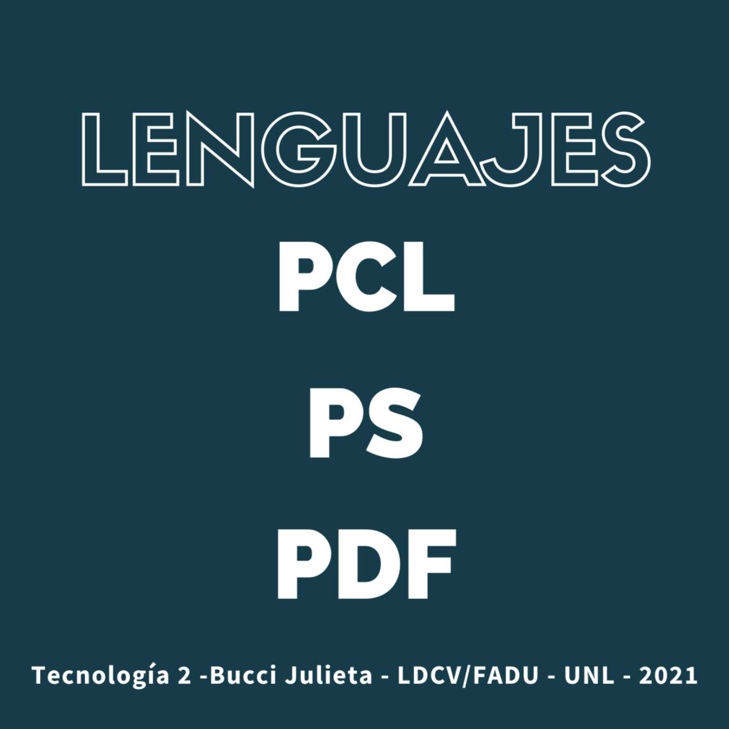 Lenguajes (PCL - PS - PDF)