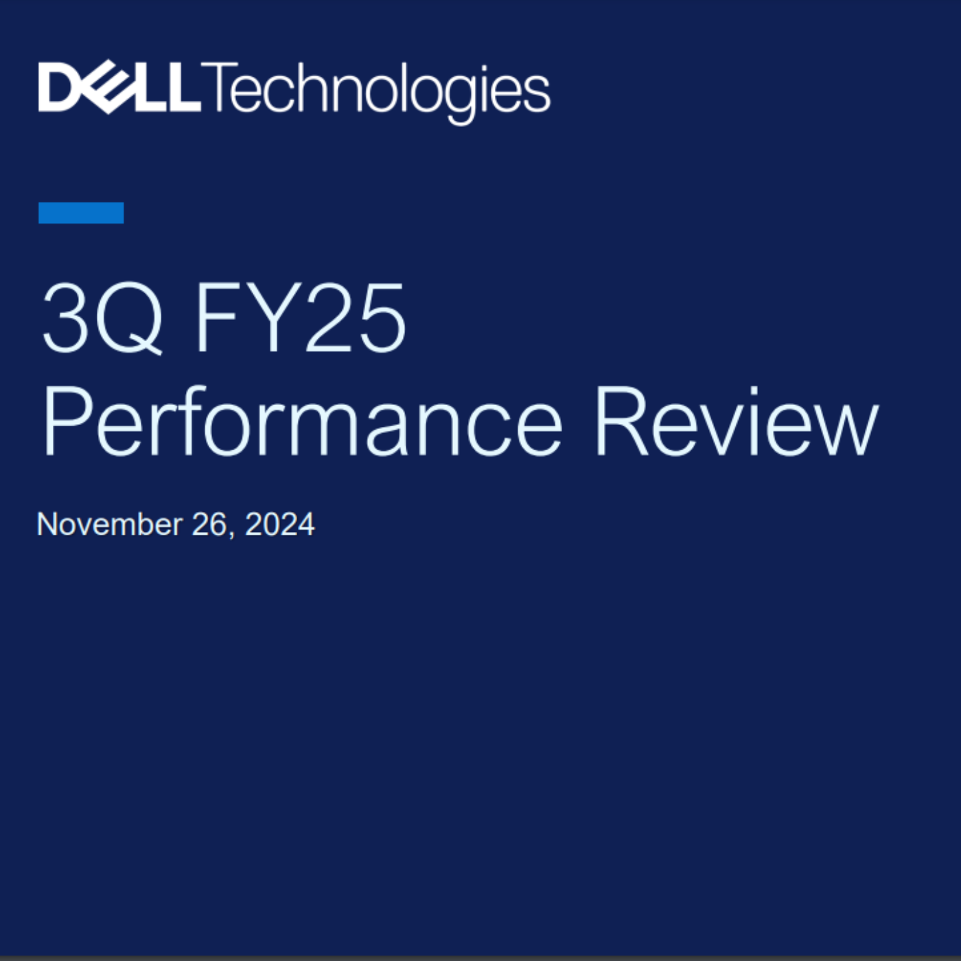 Dell Third Quarter Earnings Results episode artwork