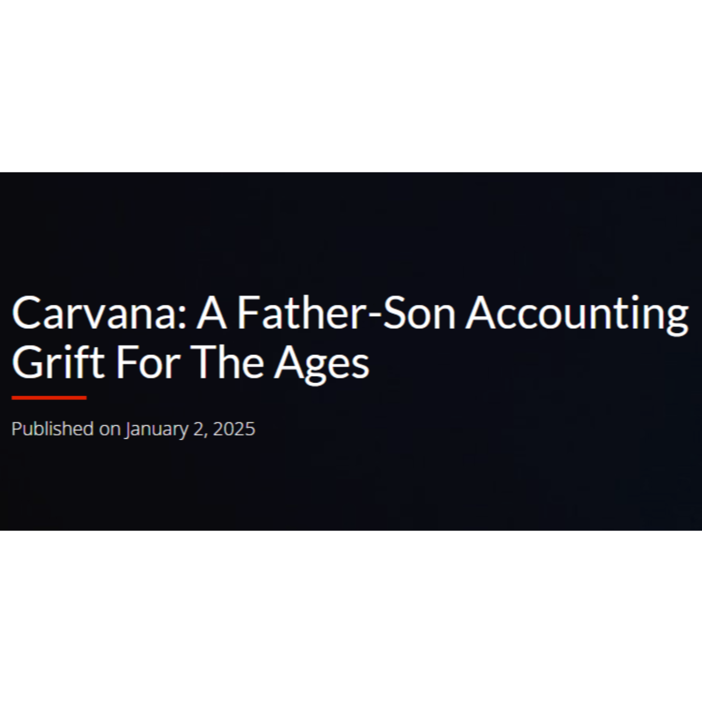 Is Carvana Setup For A Major Accounting Fraud Decline? episode artwork