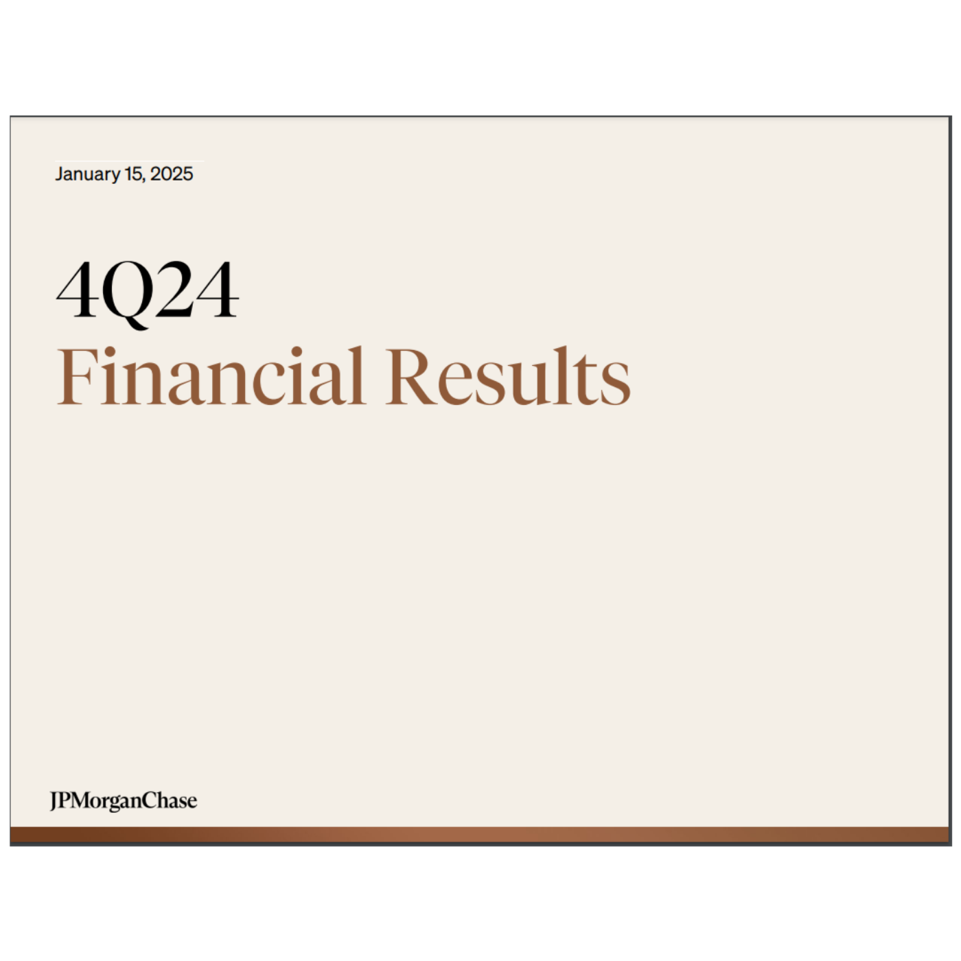 JP Morgan Chase Fourth Quarter Earnings Results episode artwork