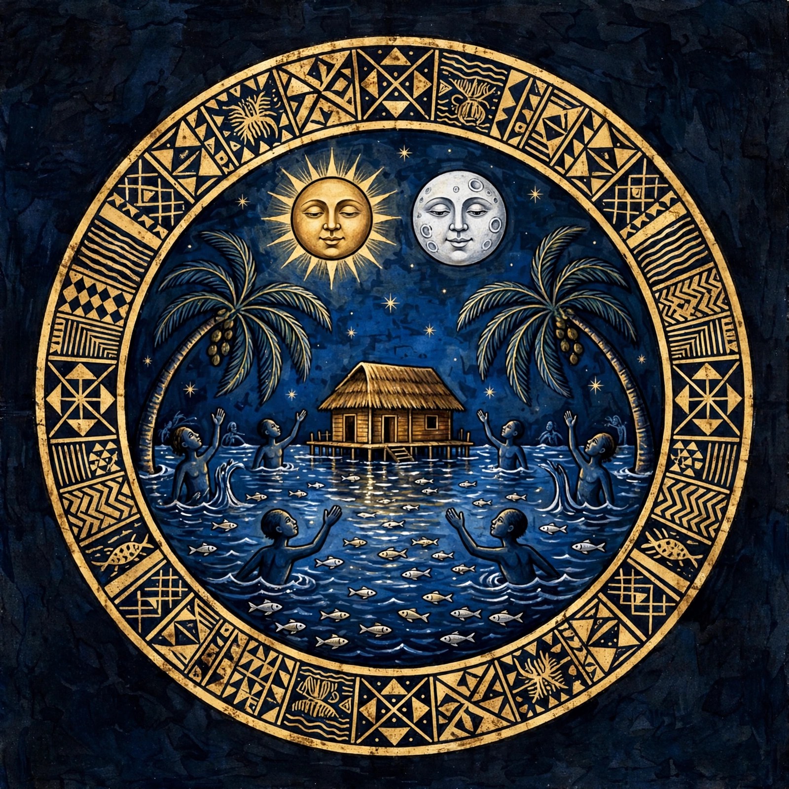 Folk Stories from Southern Nigeria — Part 2 of 3 (Why the Sun and the Moon Live in the Sky · Why the Worms Live Underneath the Ground · Why a Hawk Kills Chickens · The Hippopotamus and the Tortoise · Why Dead People Are Buried) episode artwork