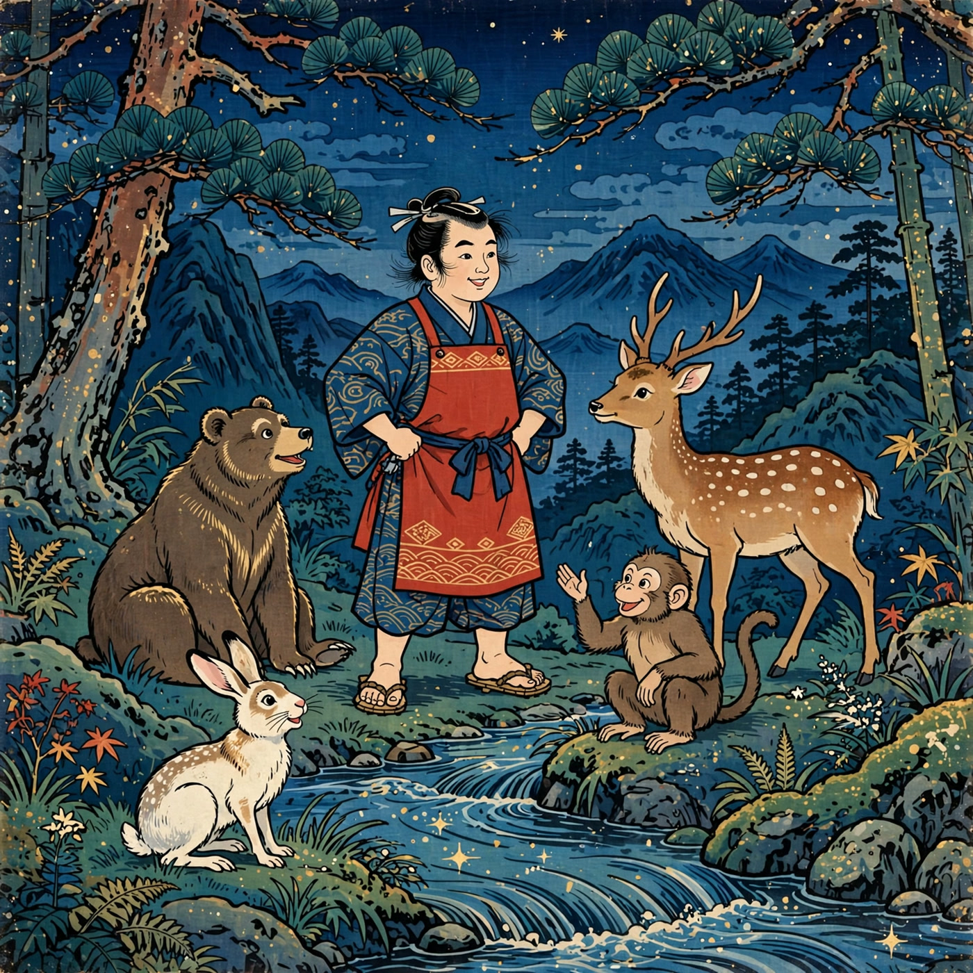 Fairy Tales of Japan — Part 4 of 24 (The “Shinansha,” or the South Pointing Carriage · The Adventures of Kintaro, the Golden Boy)