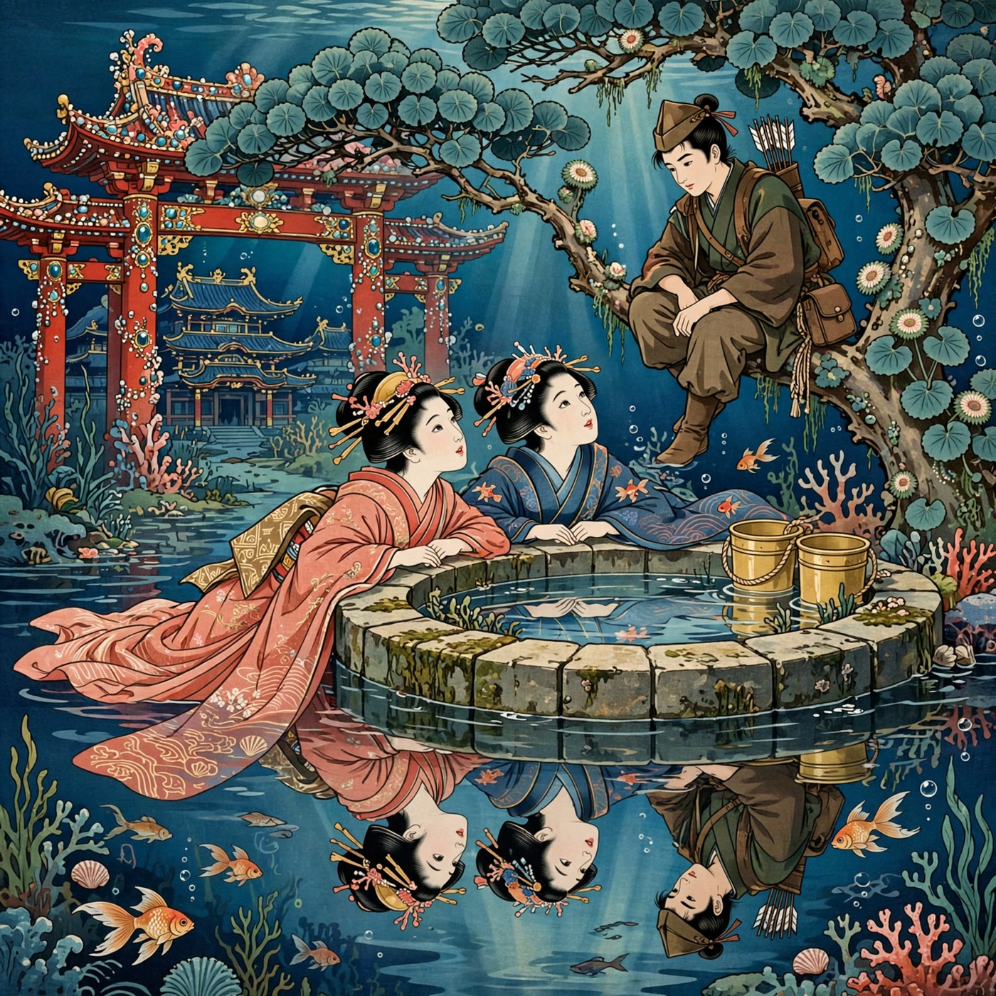Fairy Tales of Japan — Part 10 of 24 (The Happy Hunter and the Skillful Fisher)