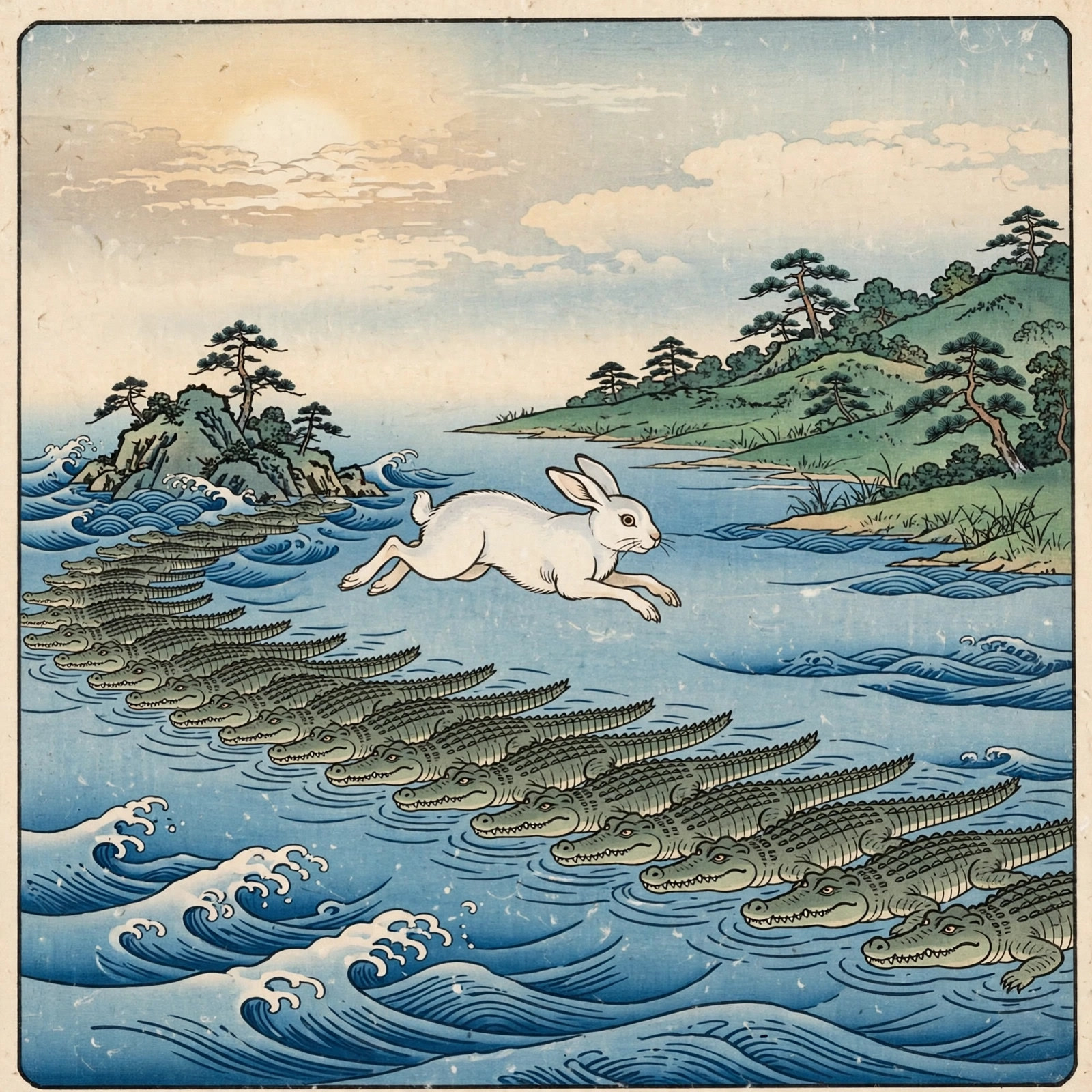 Fairy Tales of Japan — Part 13 of 24 (The White Hare and the Crocodiles)