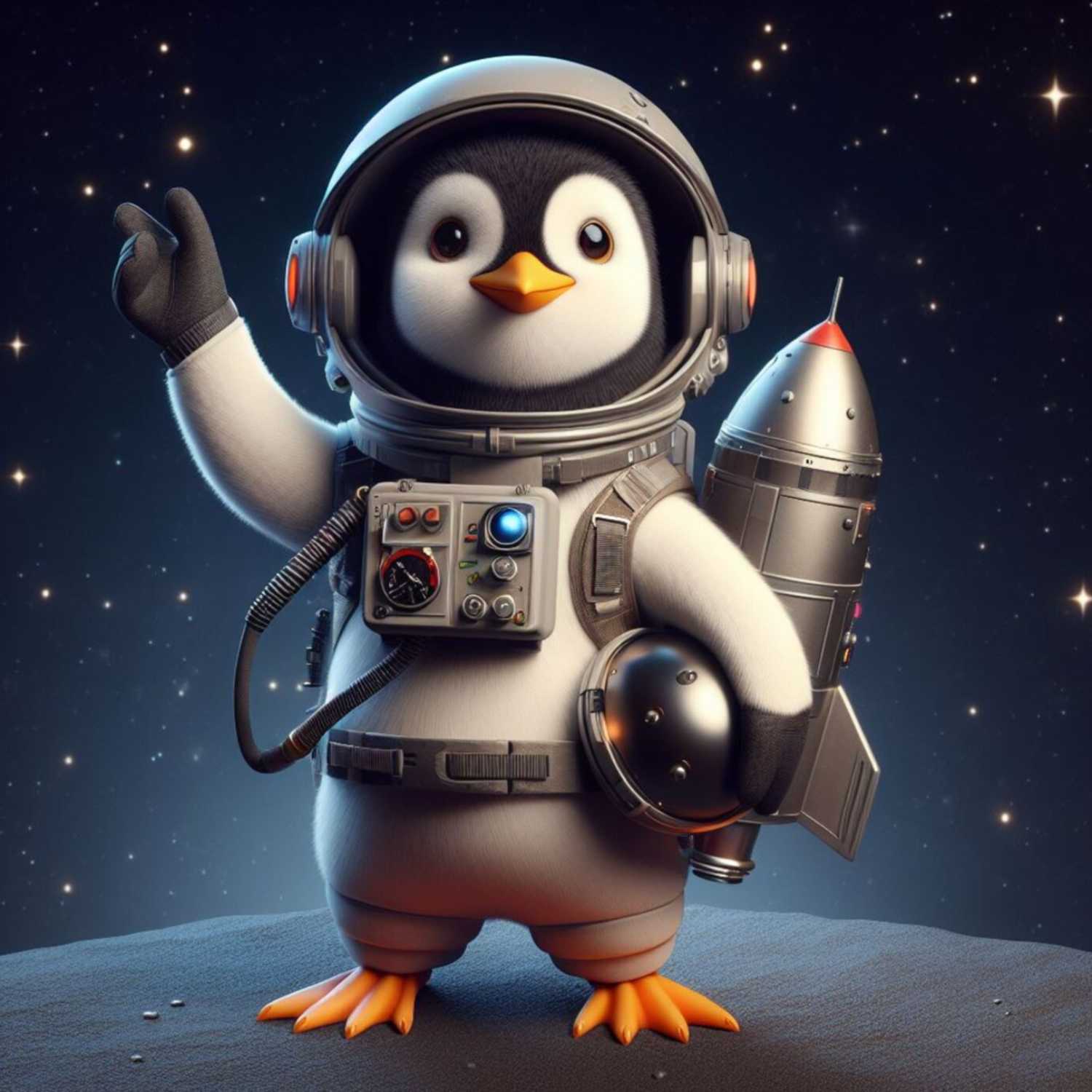 פינגווין טס לחלל 🚀