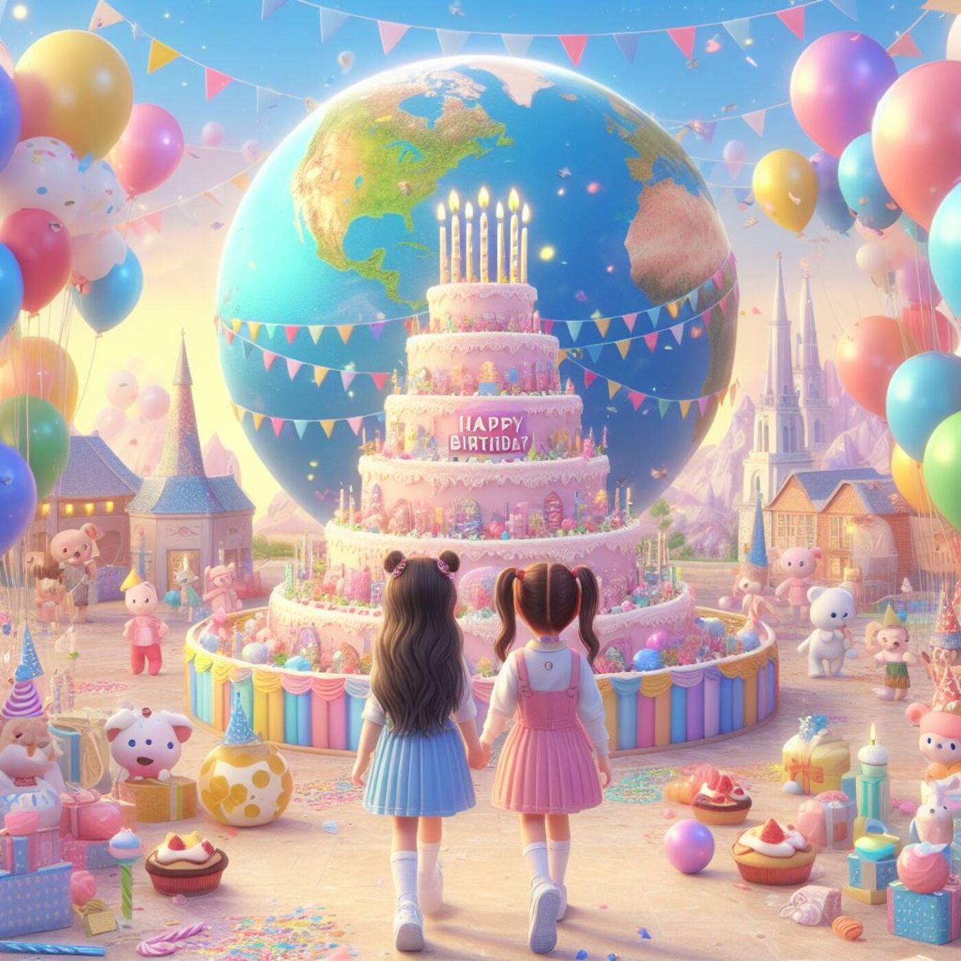 תמר וליאת בעולם היומולדת 🎂