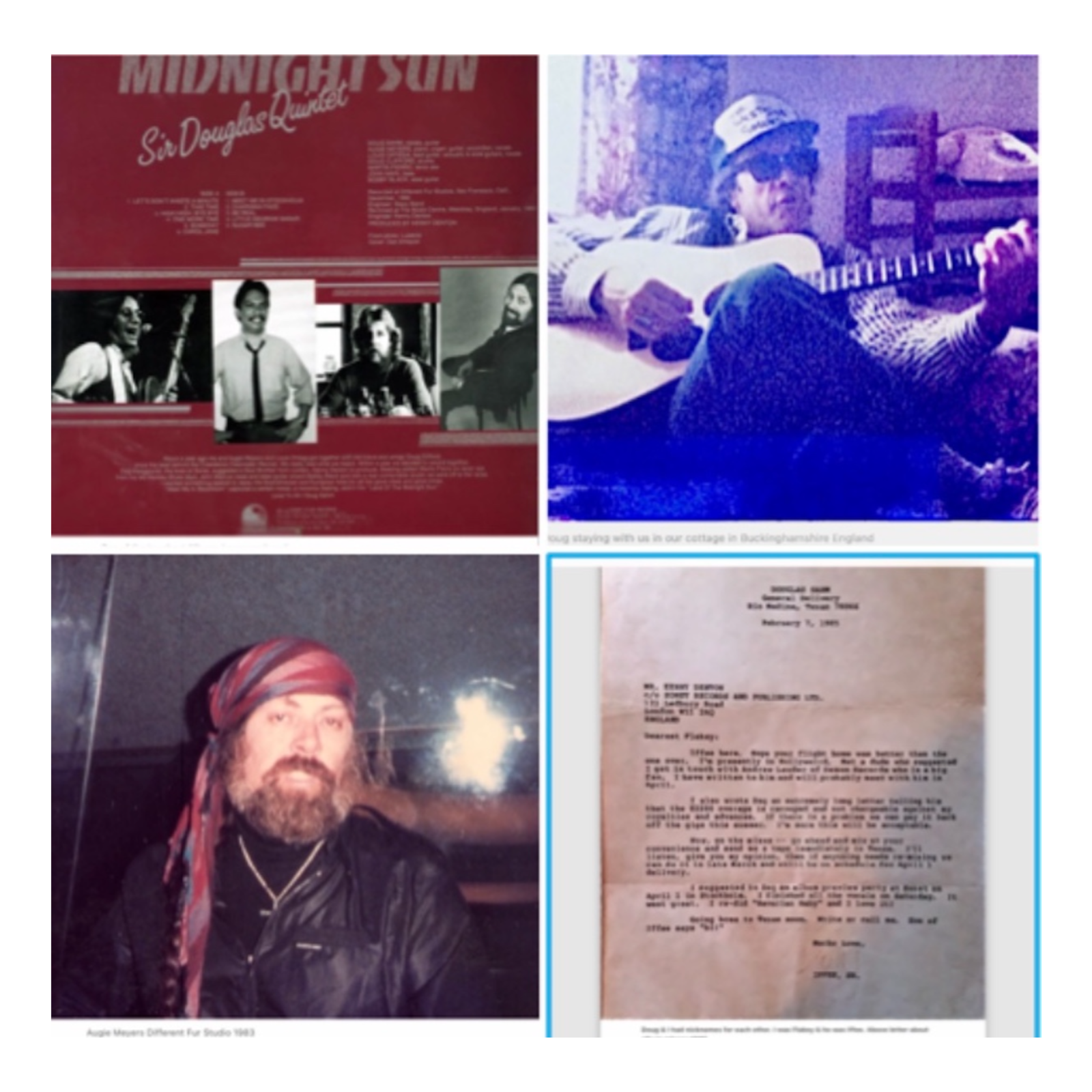 Sir Douglas Quintet.Chasing the Midnight Sun with Doug Sahm. From Kenny Denton's Memoir, “There Ain’t No Rules In Rock ’n’ Roll”