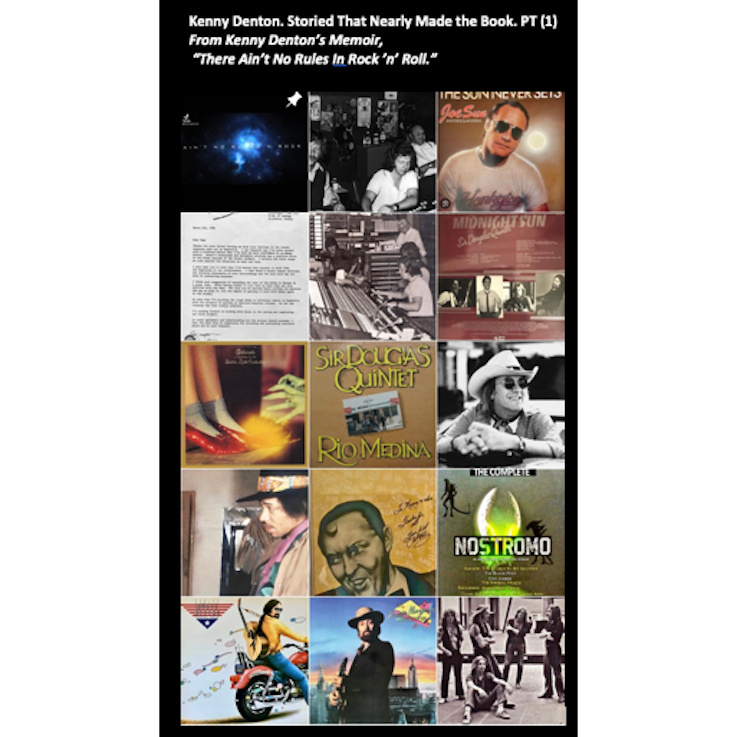 Kenny Denton. The Stories That Nearly Made the Book. Pt (1)  From My Memoir. "There Ain’t No Rules In Rock ’n’ Roll.” episode artwork