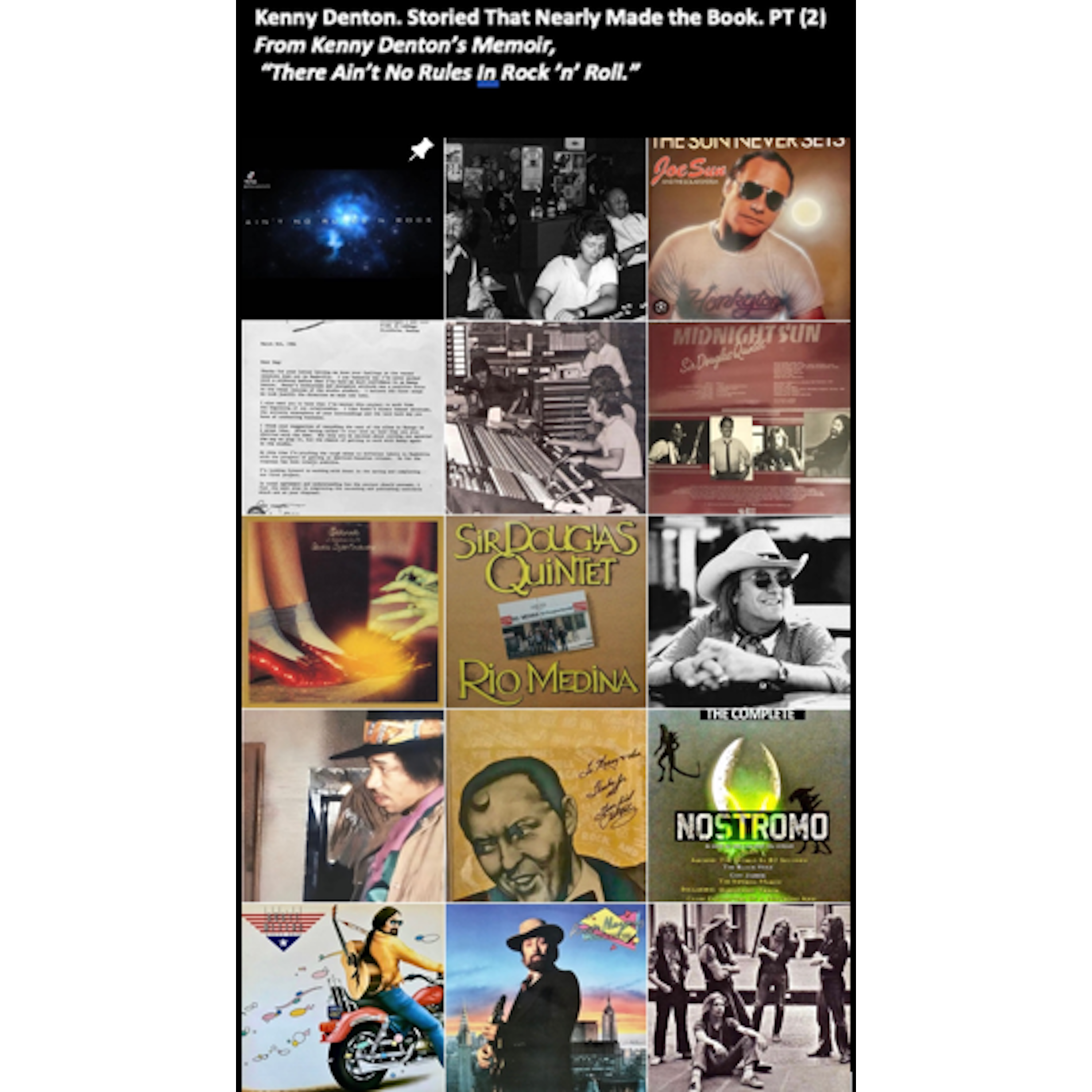 Kenny Denton"s.  “There Ain’t No Rules In Rock ’n’ Roll”  The Remarkable Career and Character John Velasco-Mills. Stories That Nearly Made the Book. Pt (2) episode artwork