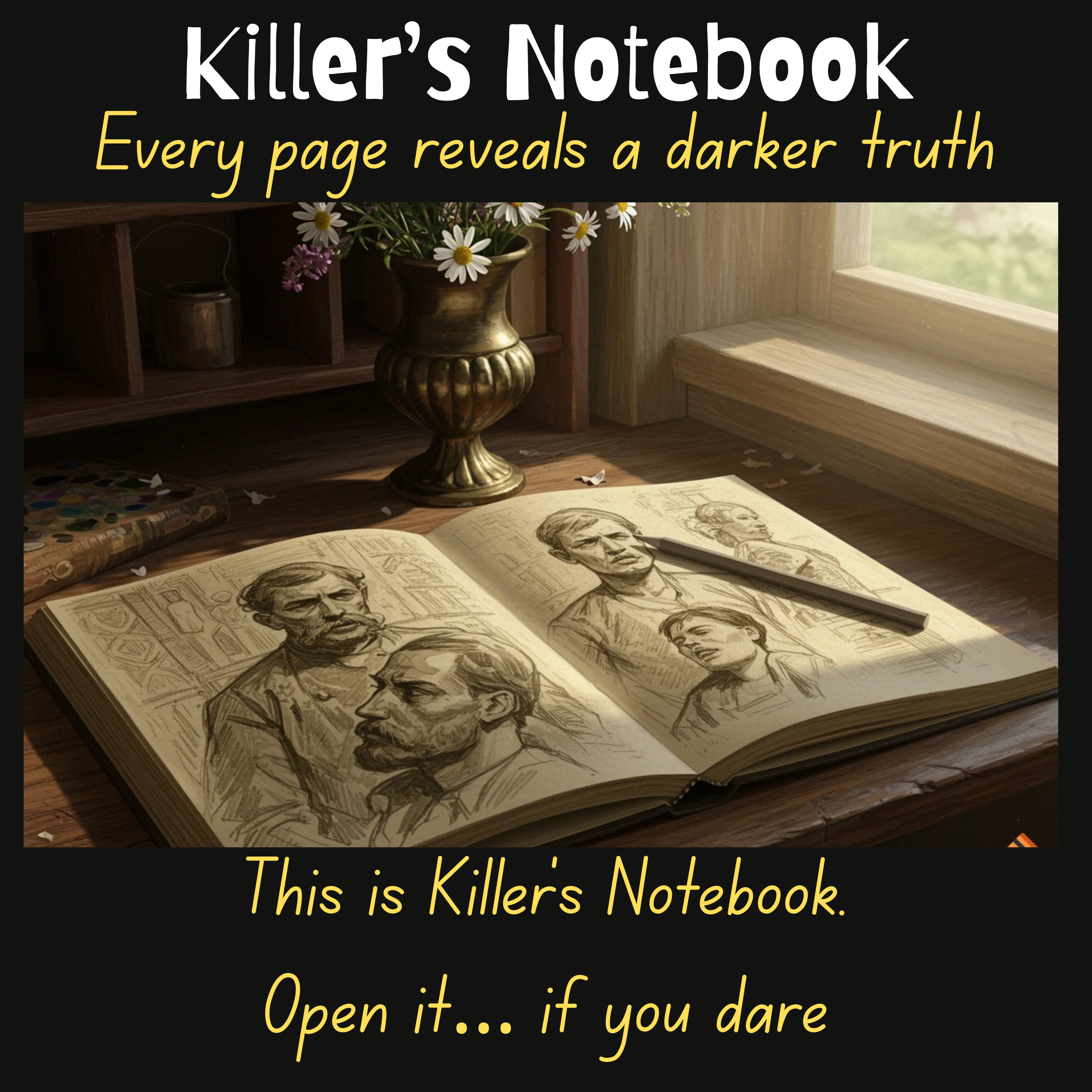 This is Killer’s Notebook. Open it… if you dare.