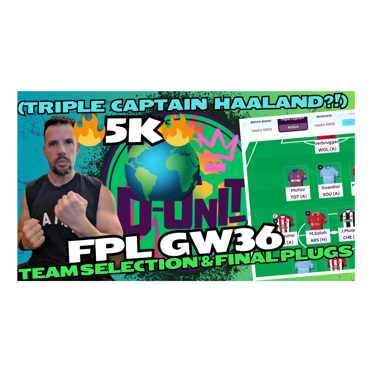 5K OR!🌏🔥 | TRIPLE CAPTAIN HAALAND 🤔GAMEWEEK 36 TEAM SELECTION | Fantasy Premier League Tips 2024/25