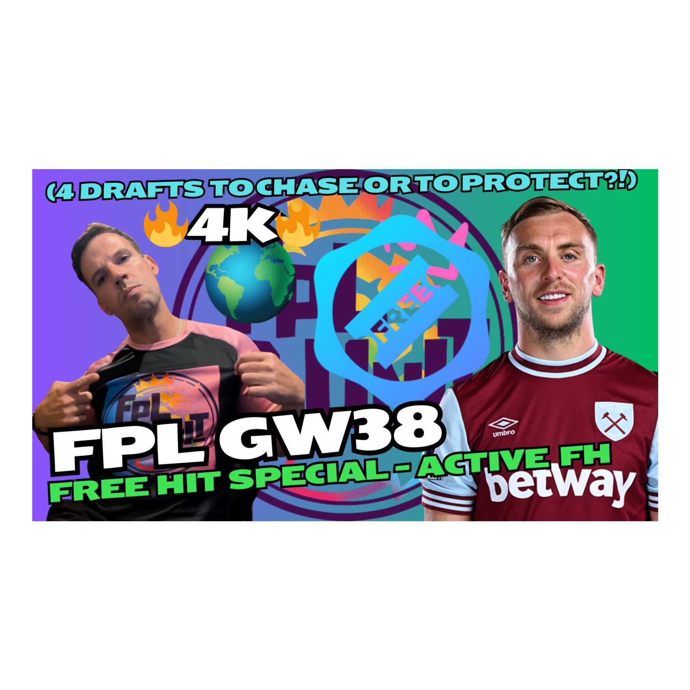 GAMEWEEK 38 FREE HIT SPECIAL 📝🔥- 4 DIFFERFENT DRAFTS AND ACTIVE FH ✅| Fantasy Premier League 2024/25