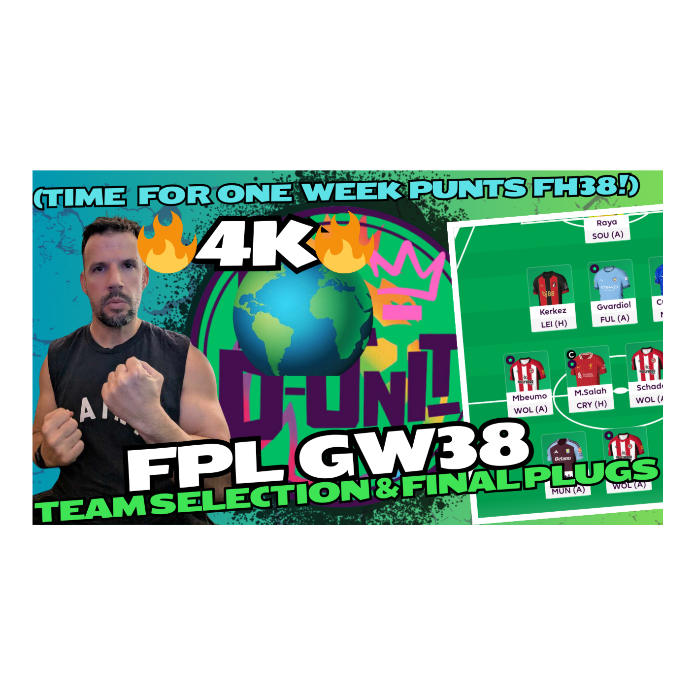 4K OR!🌏🔥 | PUNT ON ARSENAL MIDS? 🤔GAMEWEEK 38 TEAM SELECTION | Fantasy Premier League Tips 2024/25