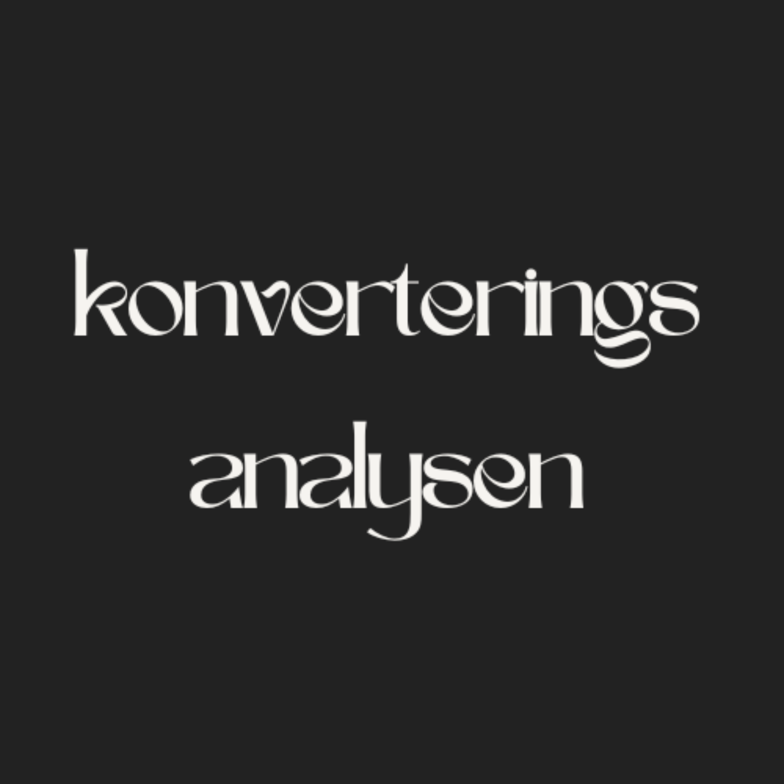 Konverteringsanalysen af Magnus Andersen