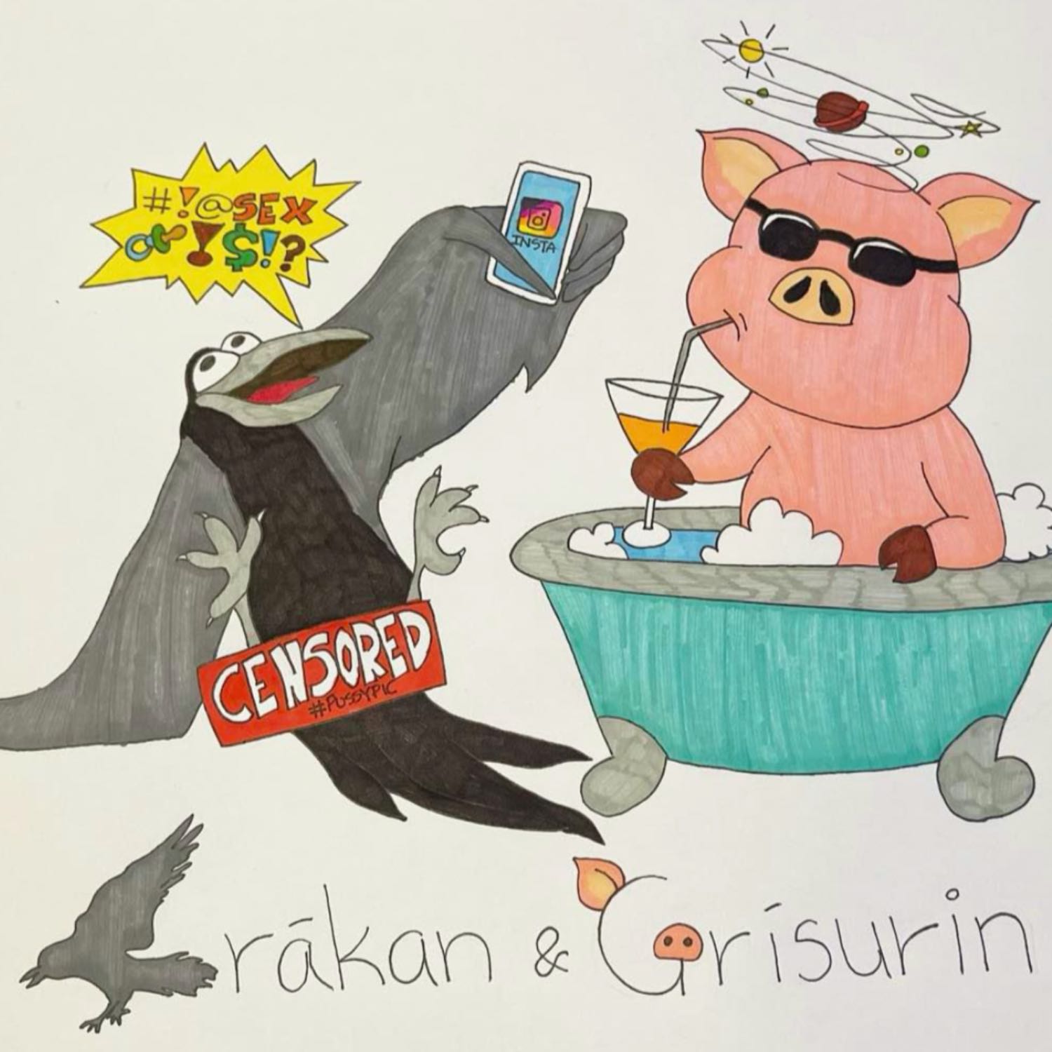 Krákan og Grísurin af Laila Neshamar & Marin Jakobsen