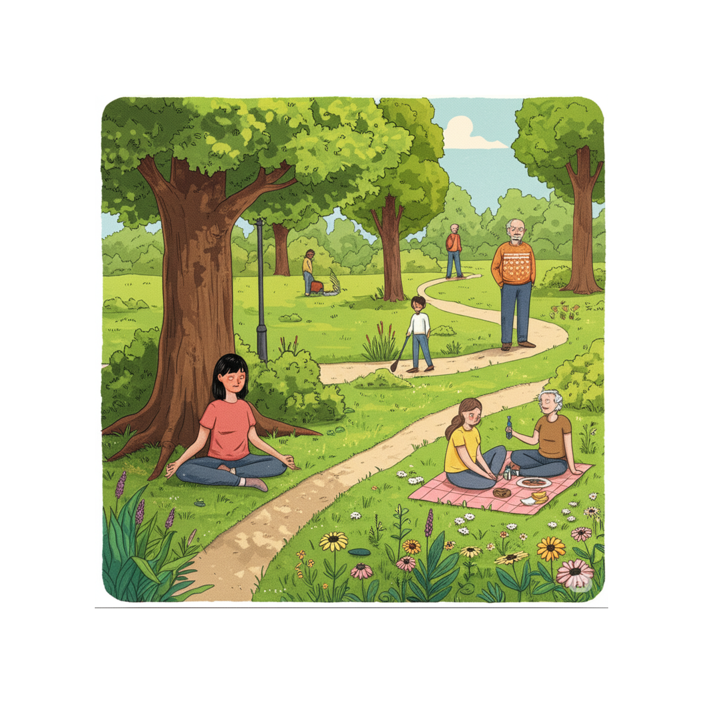 La importancia de las áreas verdes en la salud mental.