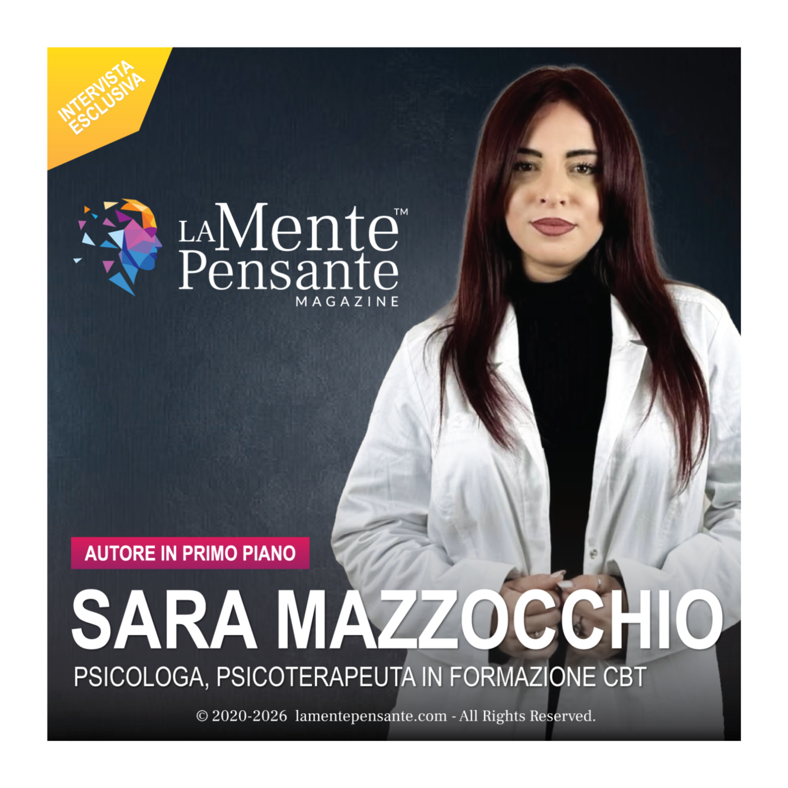Dott.ssa Sara Mazzocchio, Psicologa, Psicoterapeuta in formazione CBT e Autrice in Primo Piano 2026 episode artwork