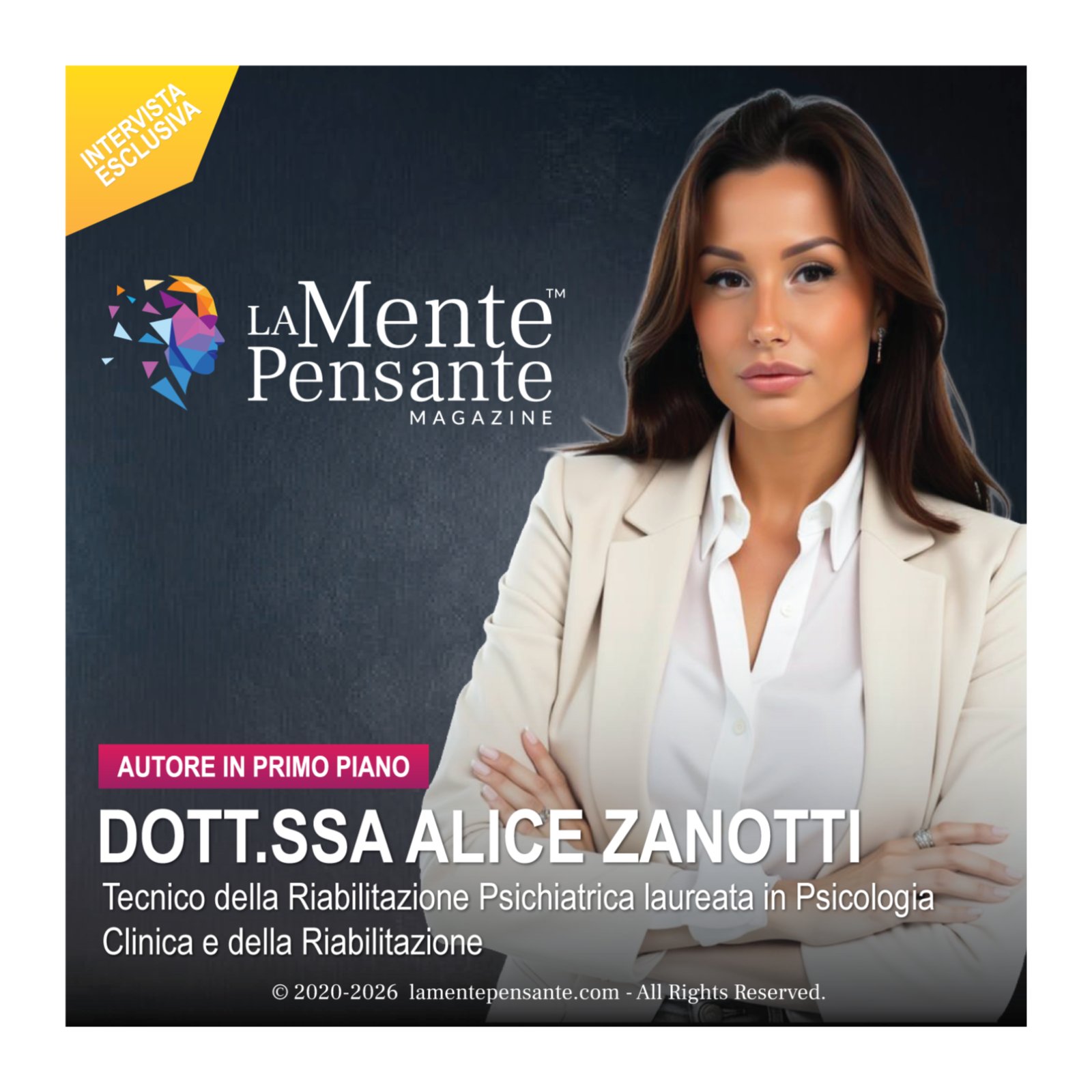 Dott.ssa Alice Zanotti, Tecnico della Riabilitazione Psichiatrica e Autrice in Primo Piano 2026 episode artwork