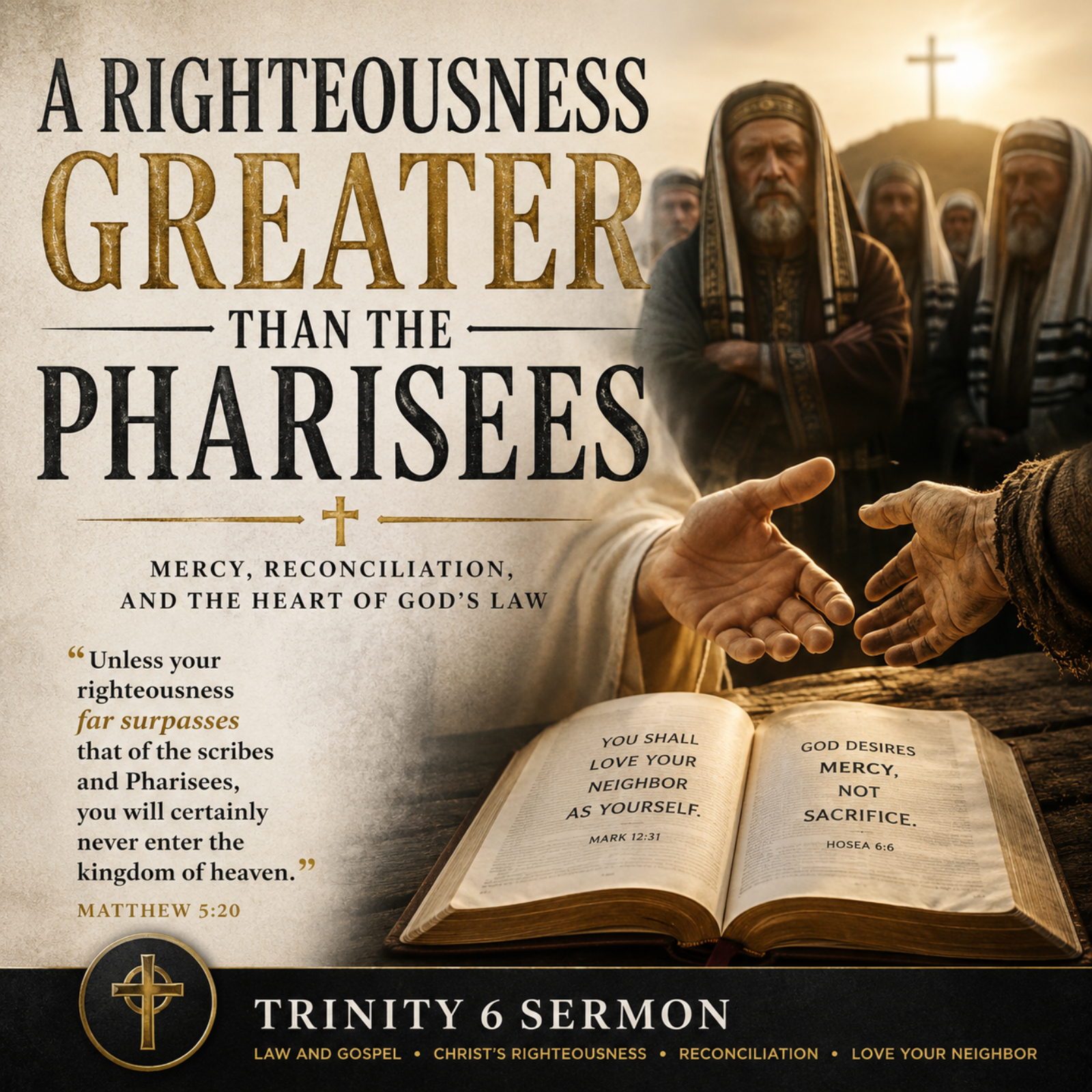 A Righteousness Greater Than the Pharisees | Trinity 6 Sermon (Matthew 5:20–26)