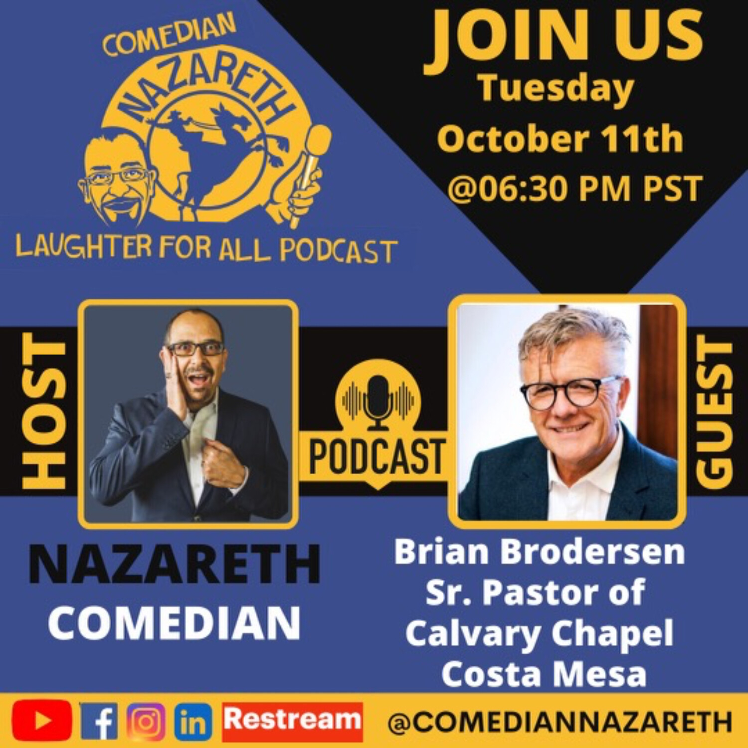 Laughter for All Podcast with Comedian Nazareth