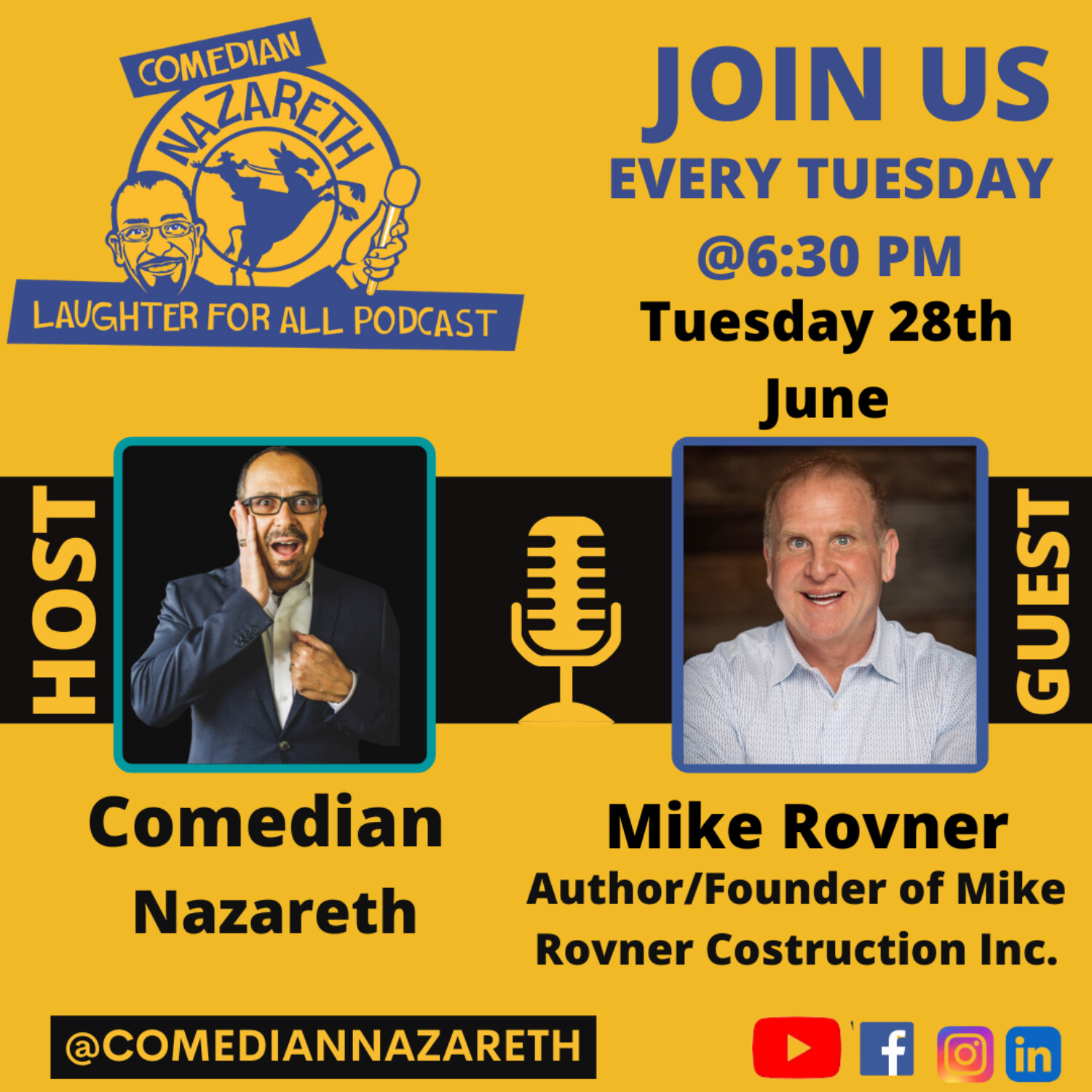 Laughter for All Podcast with Comedian Nazareth