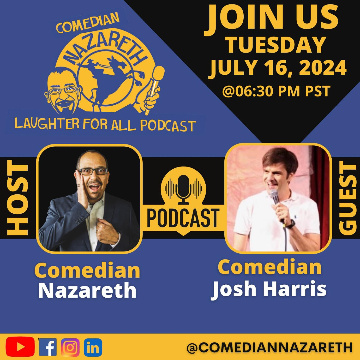 Laughter for All Podcast with Comedian Nazareth