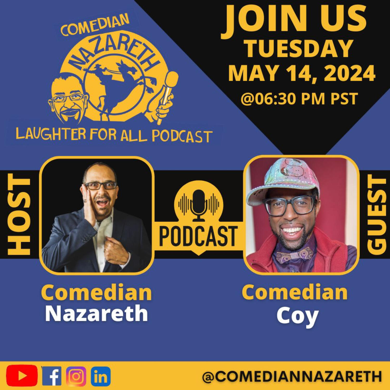 My guest is Comedian and Show Creator Coy LaSone episode artwork