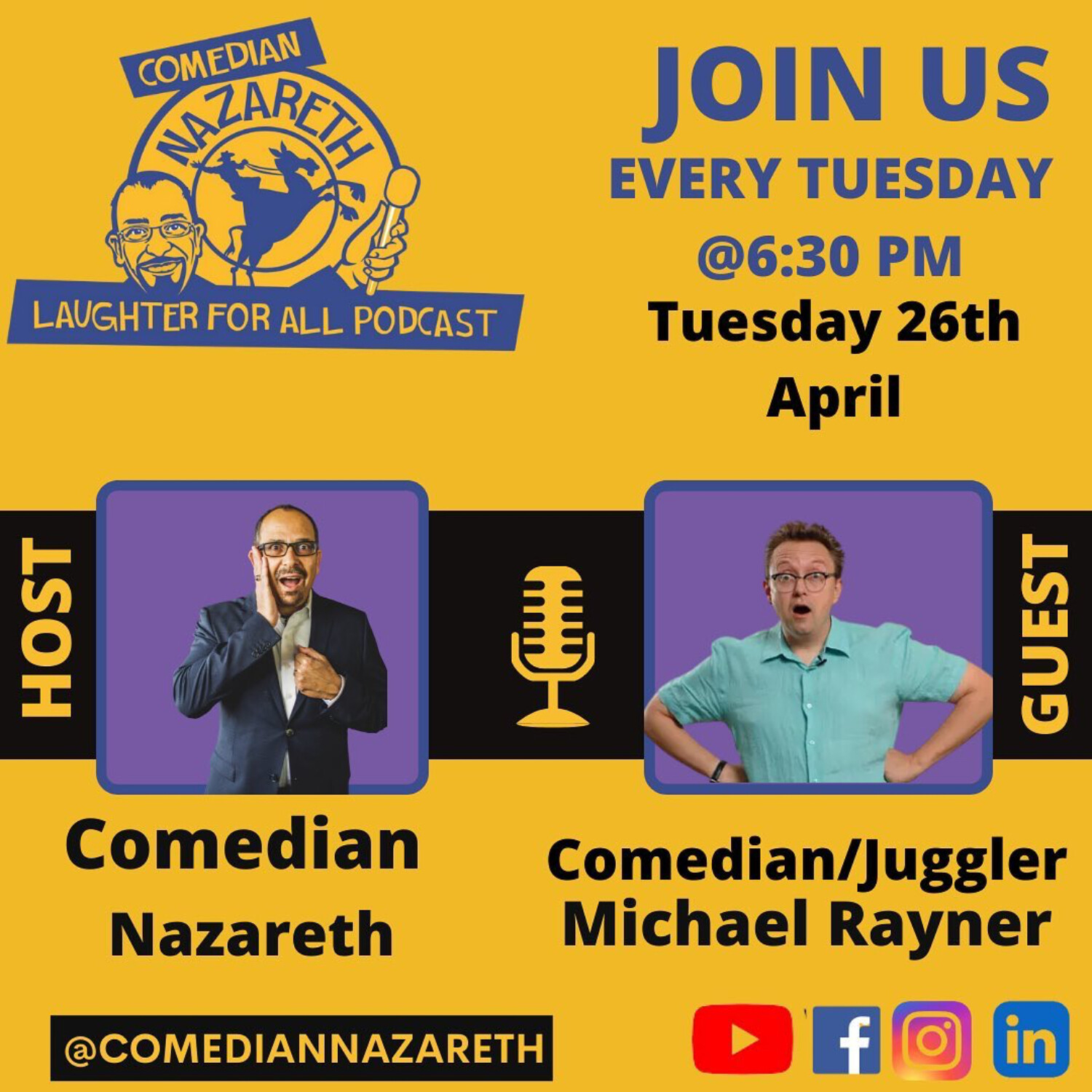 Laughter for All Podcast with Comedian Nazareth