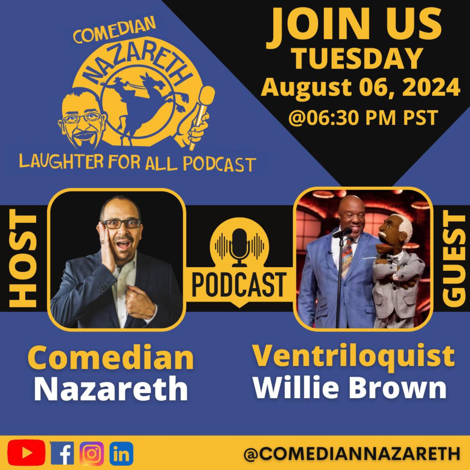 Laughter for All Podcast with Comedian Nazareth