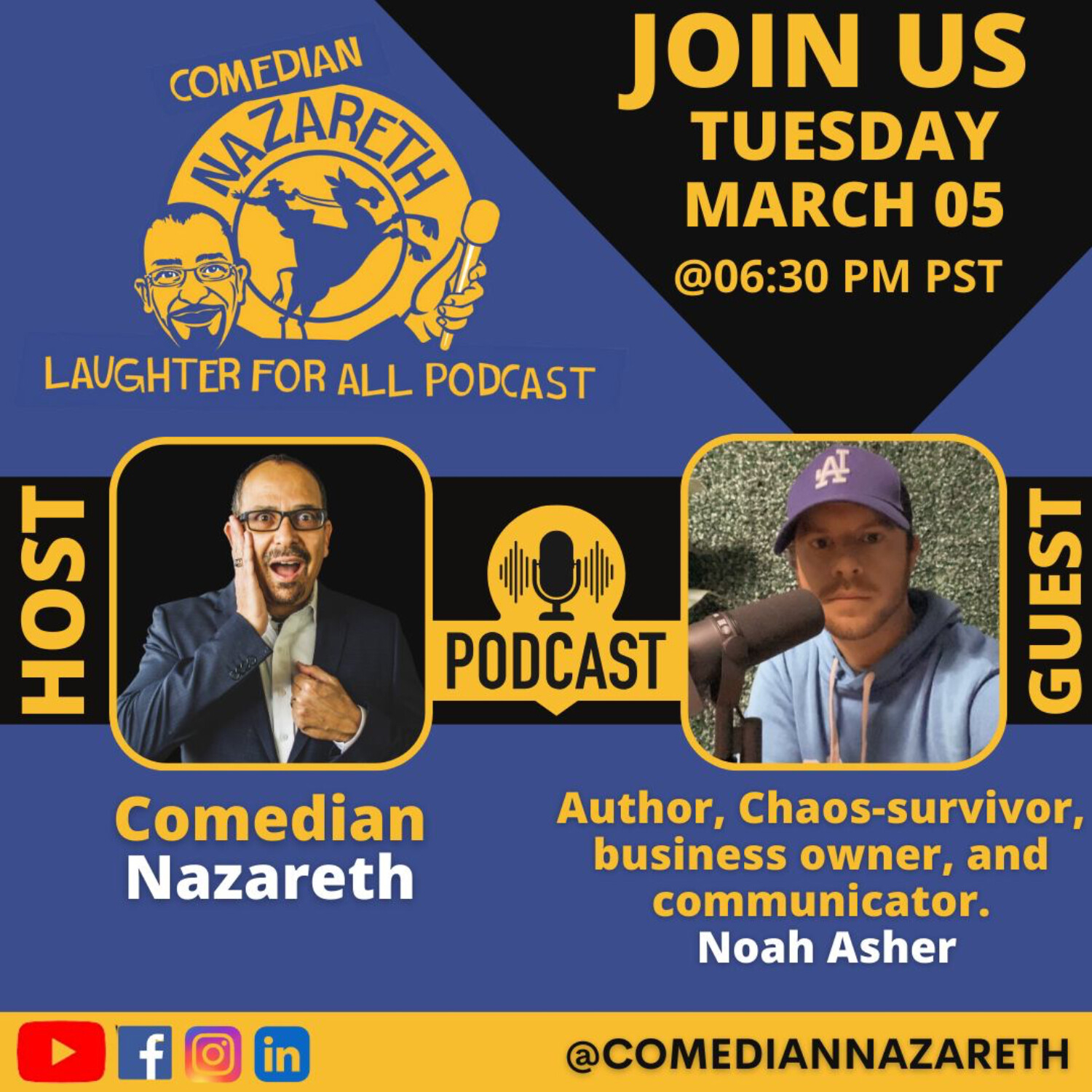 Laughter for All Podcast with Comedian Nazareth