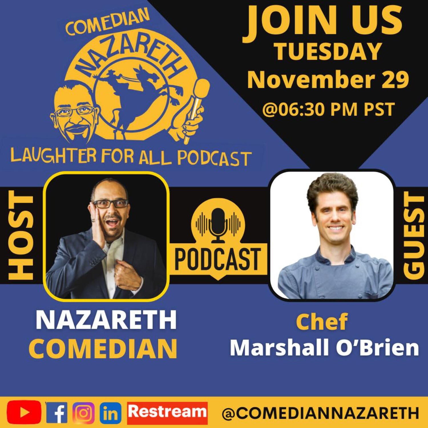 Laughter for All Podcast with Comedian Nazareth