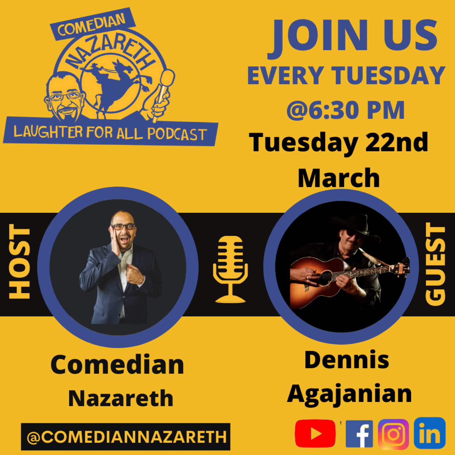 Laughter for All Podcast with Comedian Nazareth