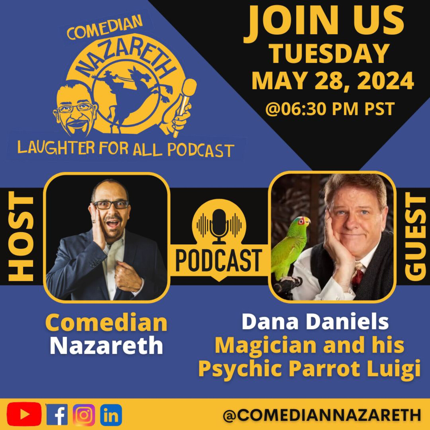 A Parrot Named Luigi and a Dove Named Dwayne with Magician Dana Daniels episode artwork