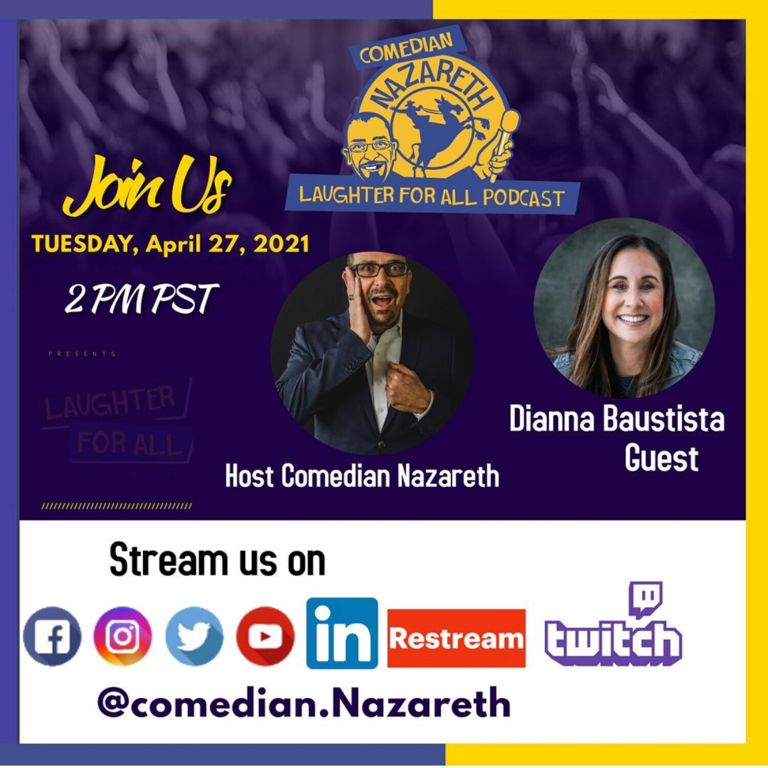 Laughter for All Podcast with Comedian Nazareth