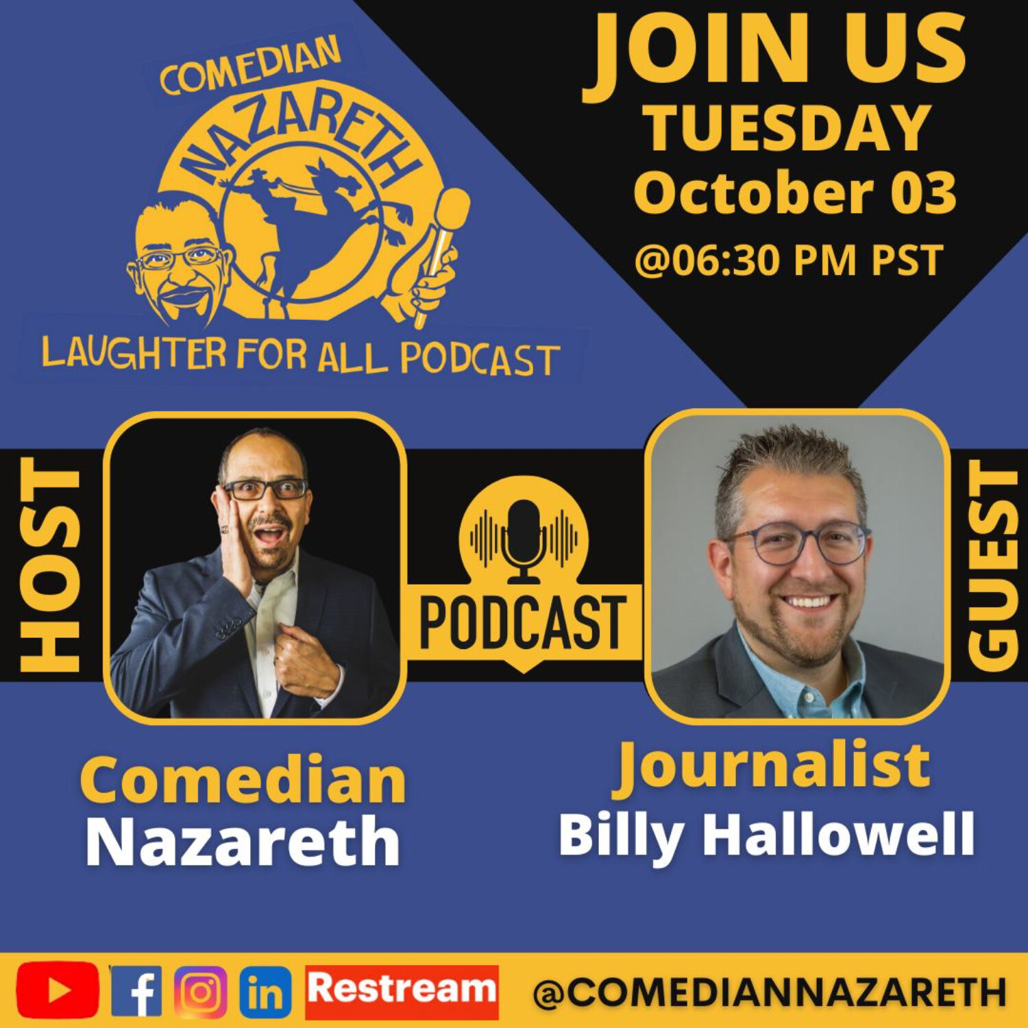Laughter for All Podcast with Comedian Nazareth