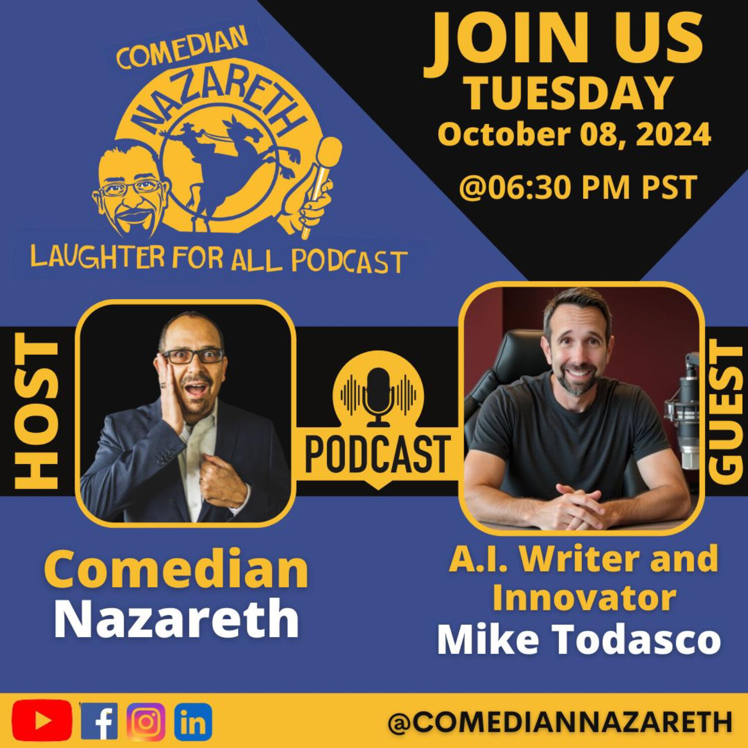 Laughter for All Podcast with Comedian Nazareth
