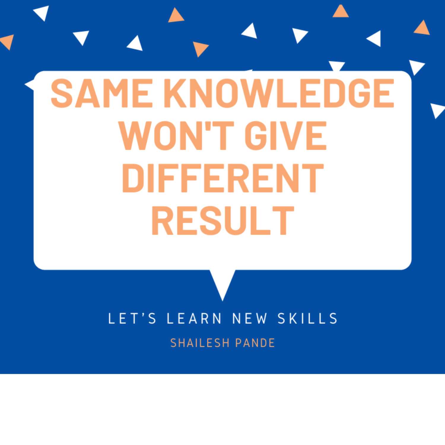 Same knowledge won't give different result cover art