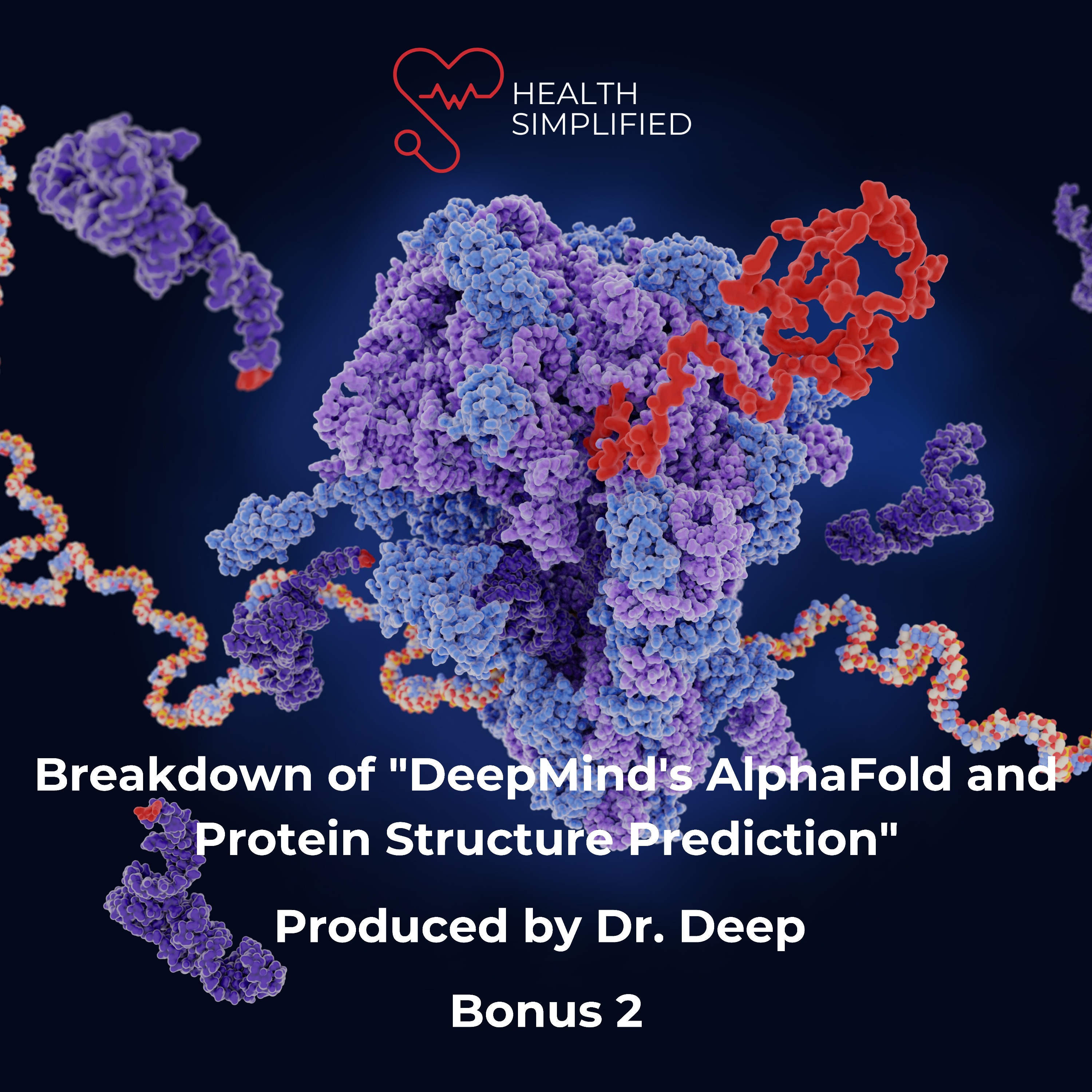 Breakdown of " DeepMind's AlphaFold and Protein Structure Prediction" episode artwork
