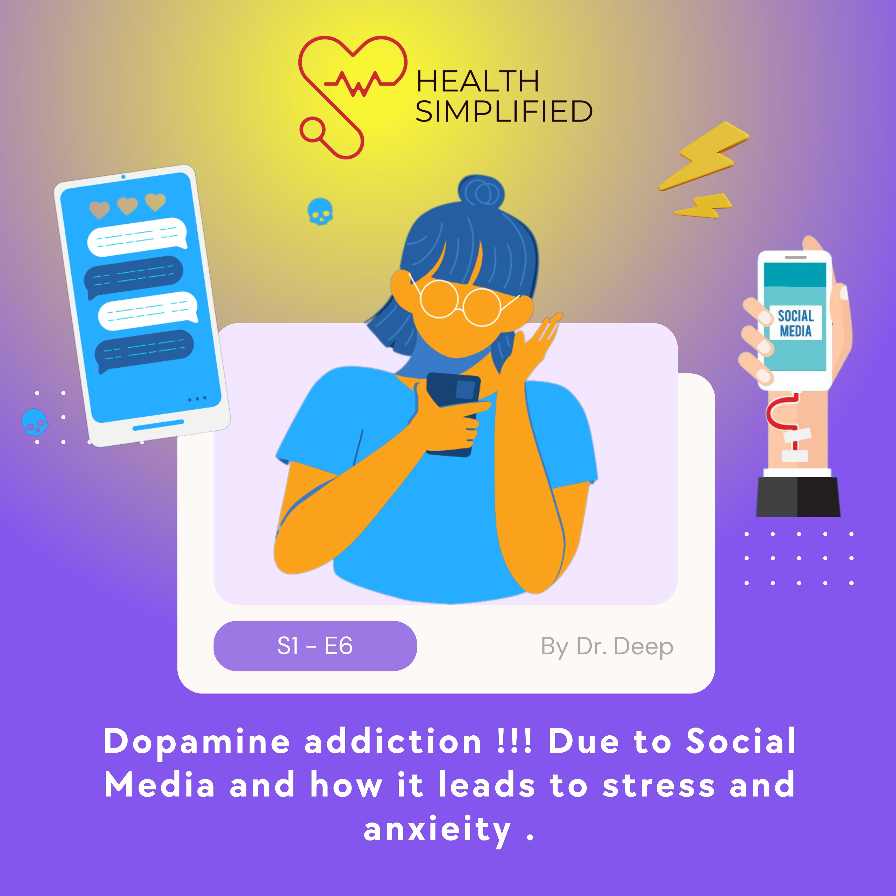 Dopamine addiction !!! Due to Social Media and how it leads to stress and anxiety . episode artwork