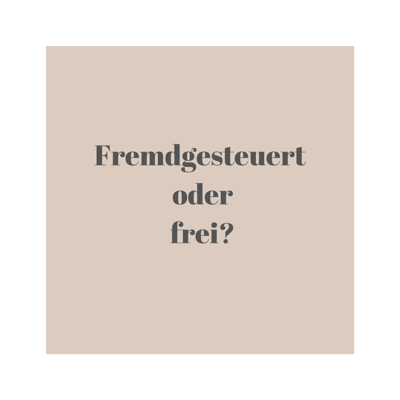 Fremdgesteuert oder frei? episode artwork