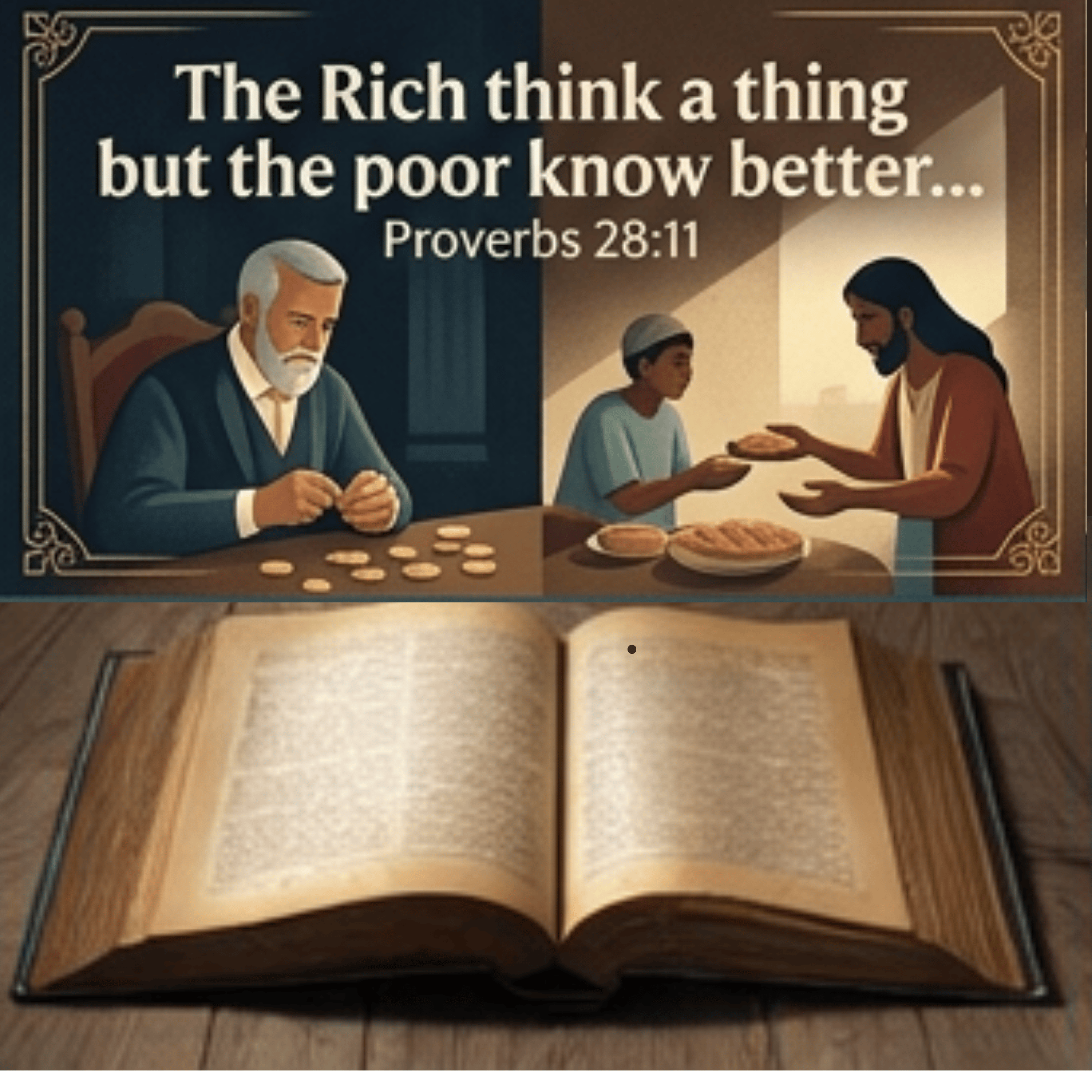 The Rich think a thing but the poor know better...Proverbs 28: 11 episode artwork