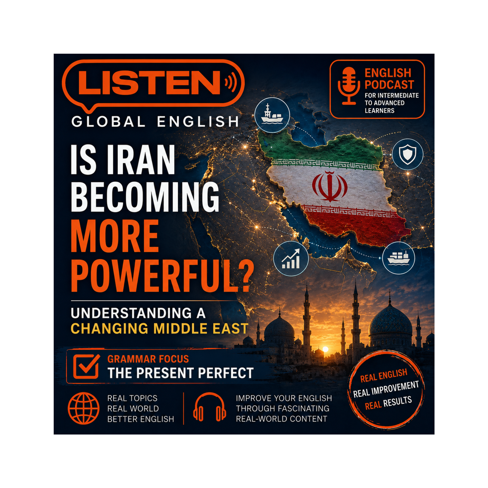 Is Iran Becoming More Powerful? Understanding a Changing Middle East - PRESENT PERFECT episode artwork