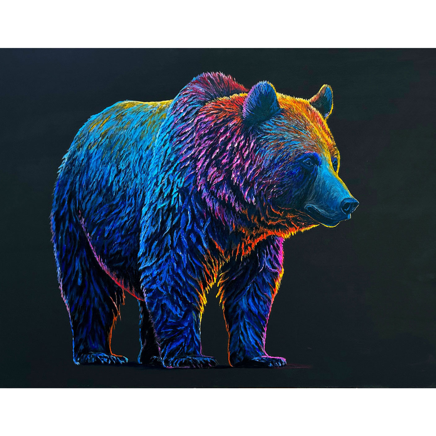 "Good Luck Bear" Grizzly Bear Painting by Graham Watts