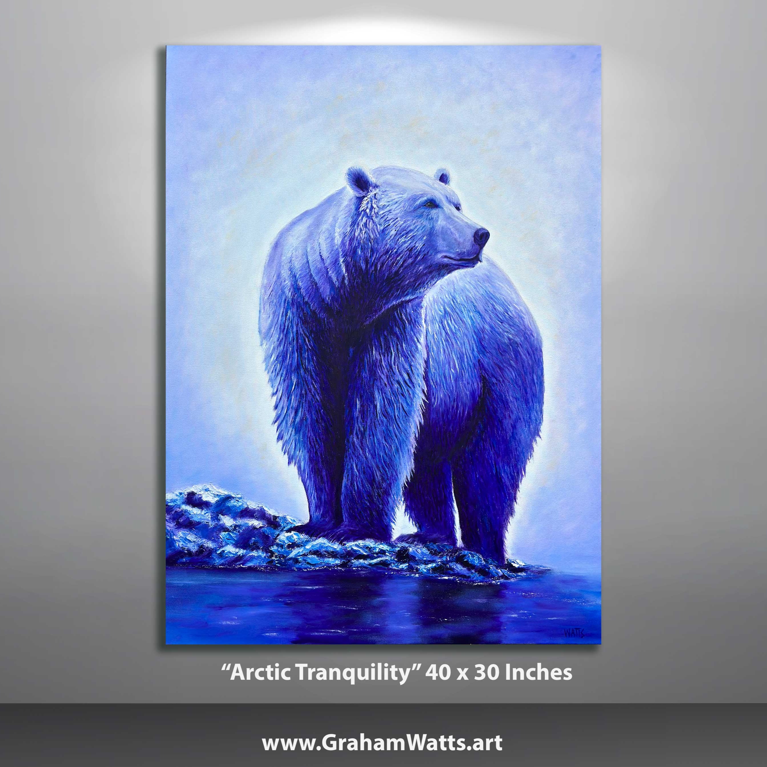 "Arctic Tranquility - Polar Bear" Painting by Graham Watts