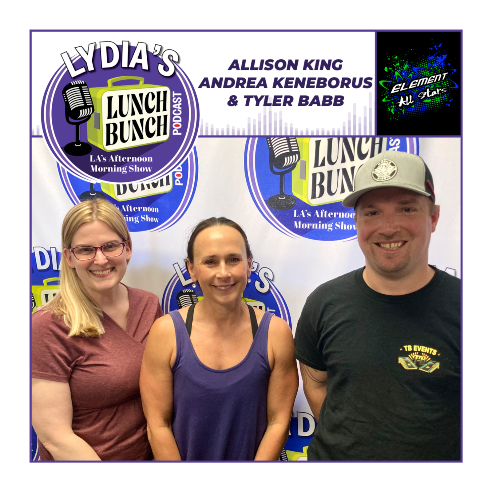Allison, Andrea, and Tyler - Element All Stars Cheering Cornhole Fundraiser episode artwork