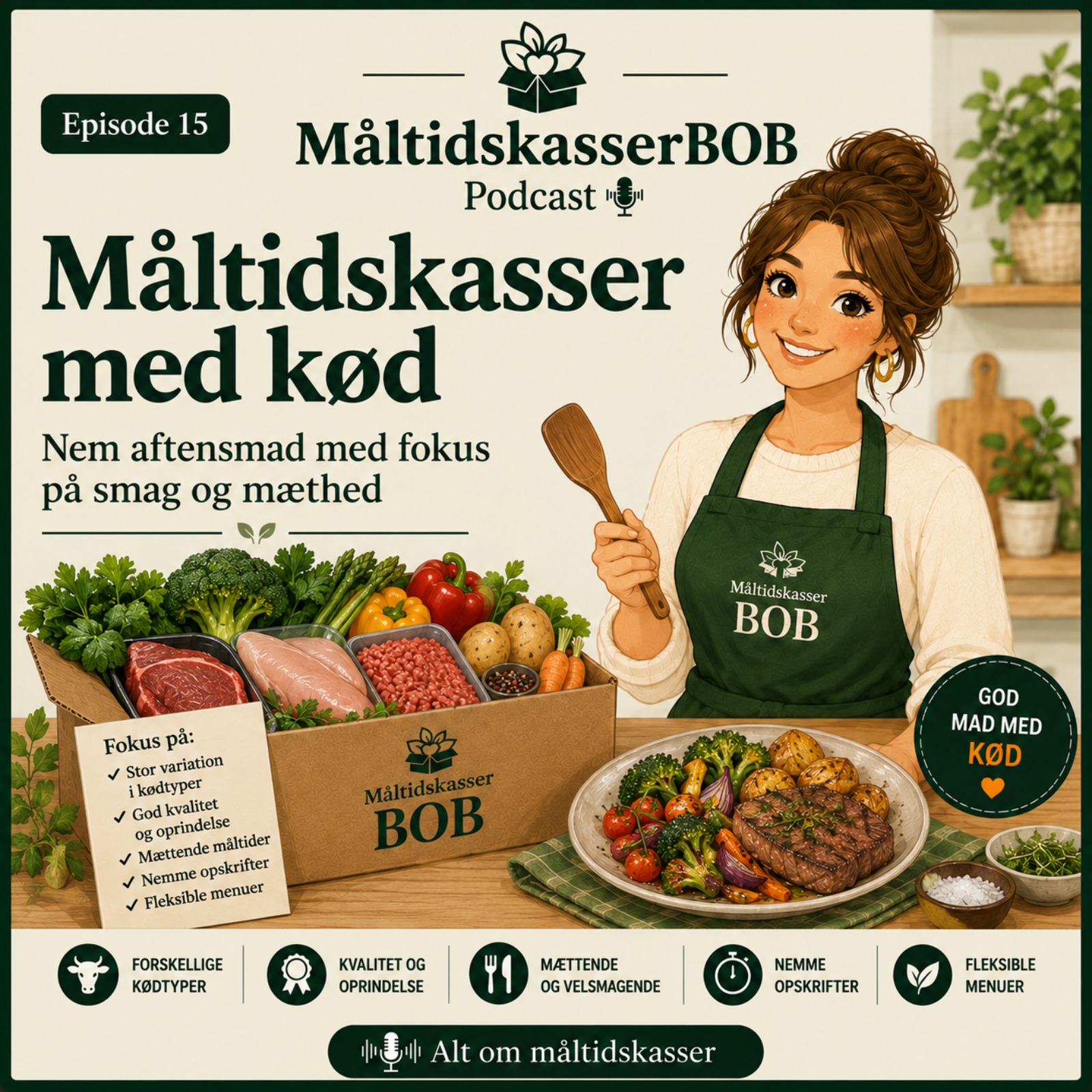 Episode 15: Måltidskasser med kød - Nem aftensmad med fokus på smag og mæthed episode artwork