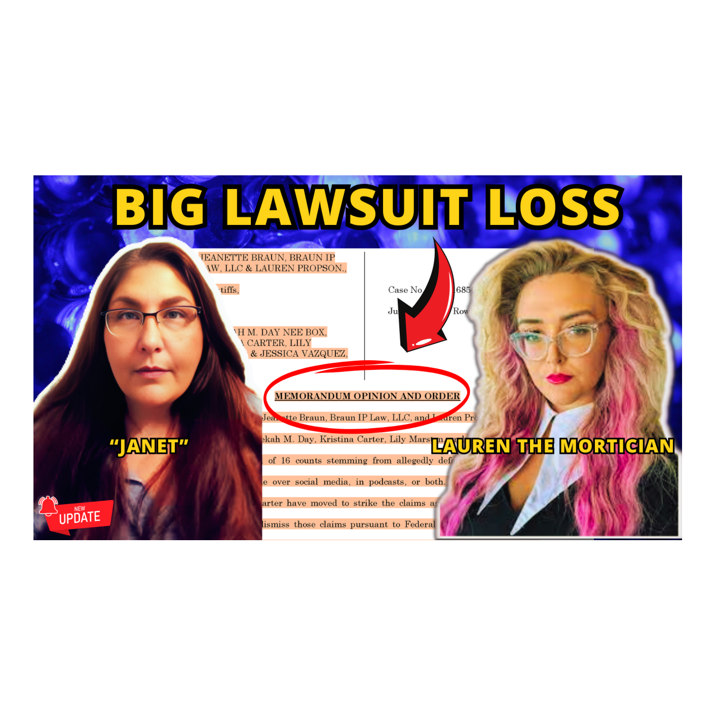 Lauren the Mortician and Janet LOSE BIG in Lawsuit episode artwork